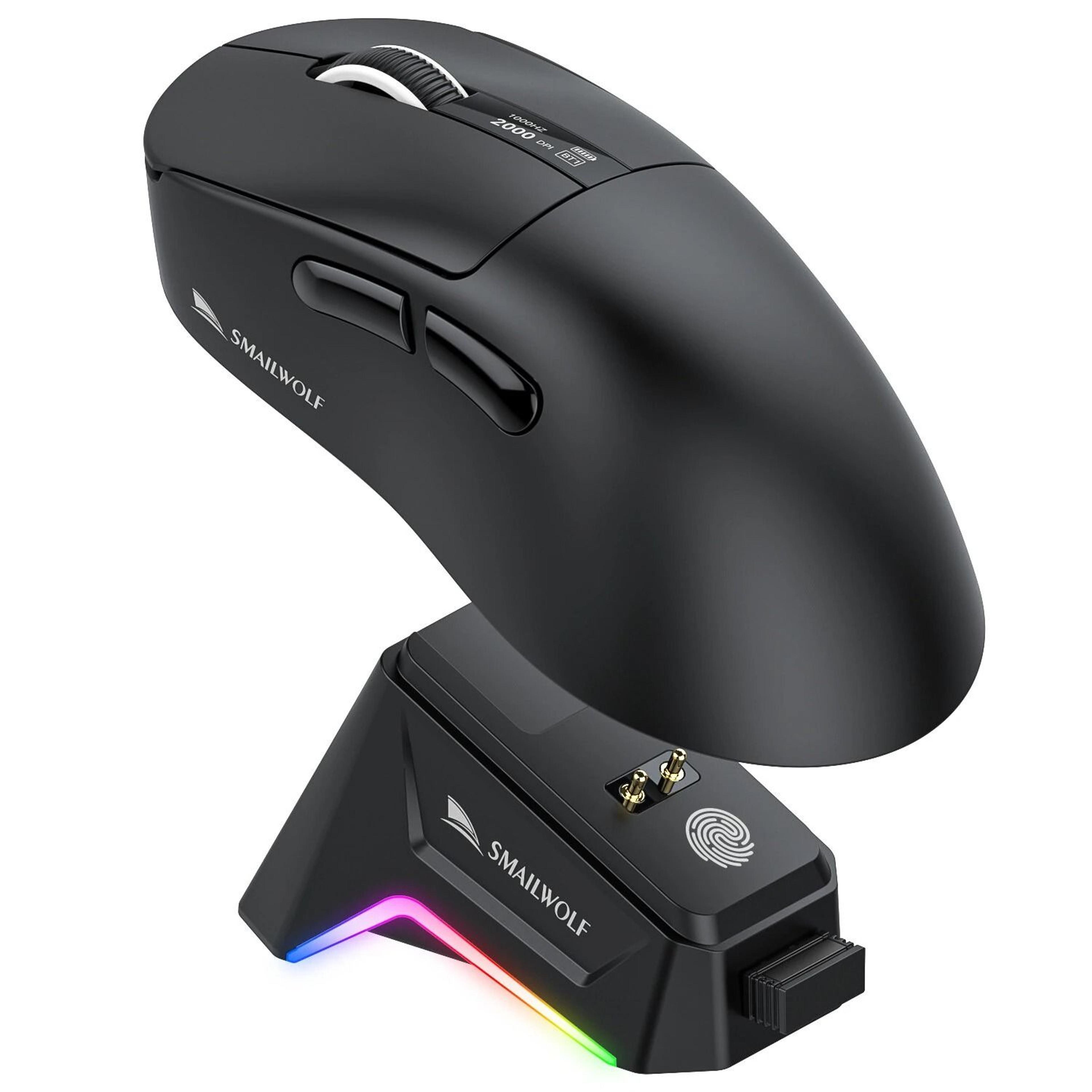 Tri Mode Wireless Gaming Mouse With Charging Dock Digital Display And Lightweight Precision 1