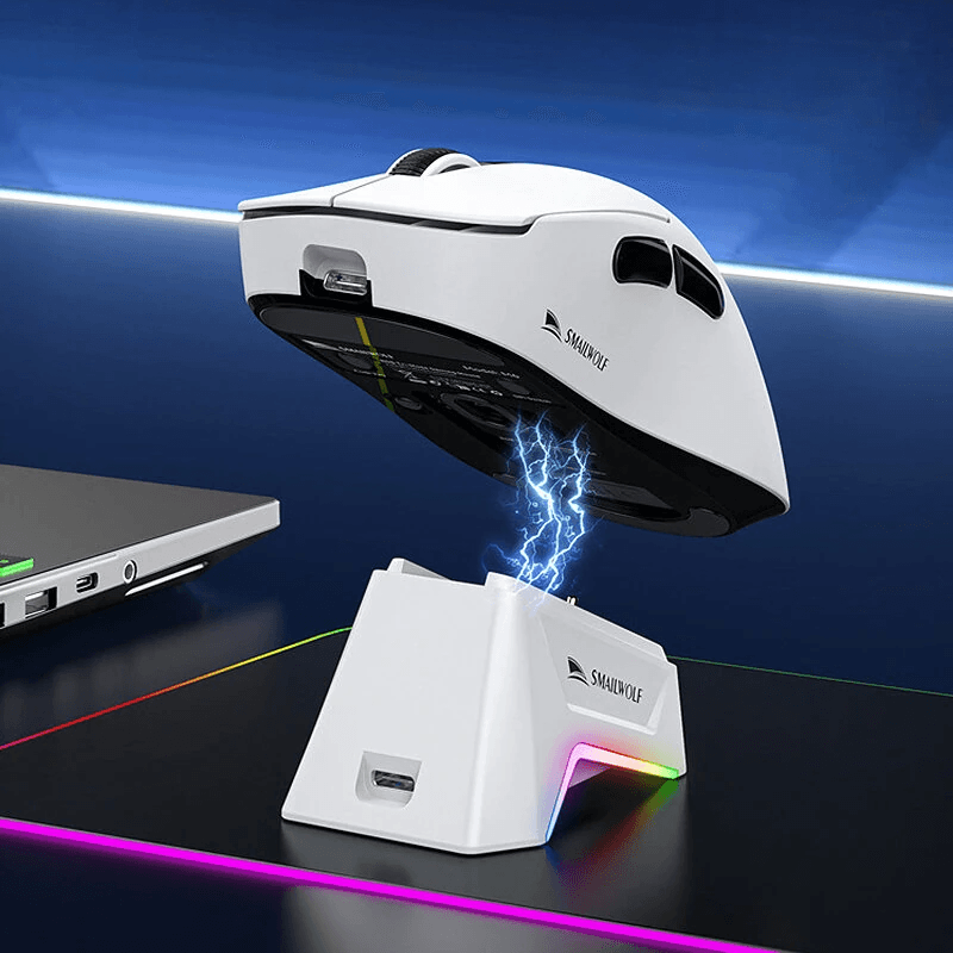 Tri Mode Wireless Gaming Mouse With Charging Dock Digital Display And Lightweight Precision 3