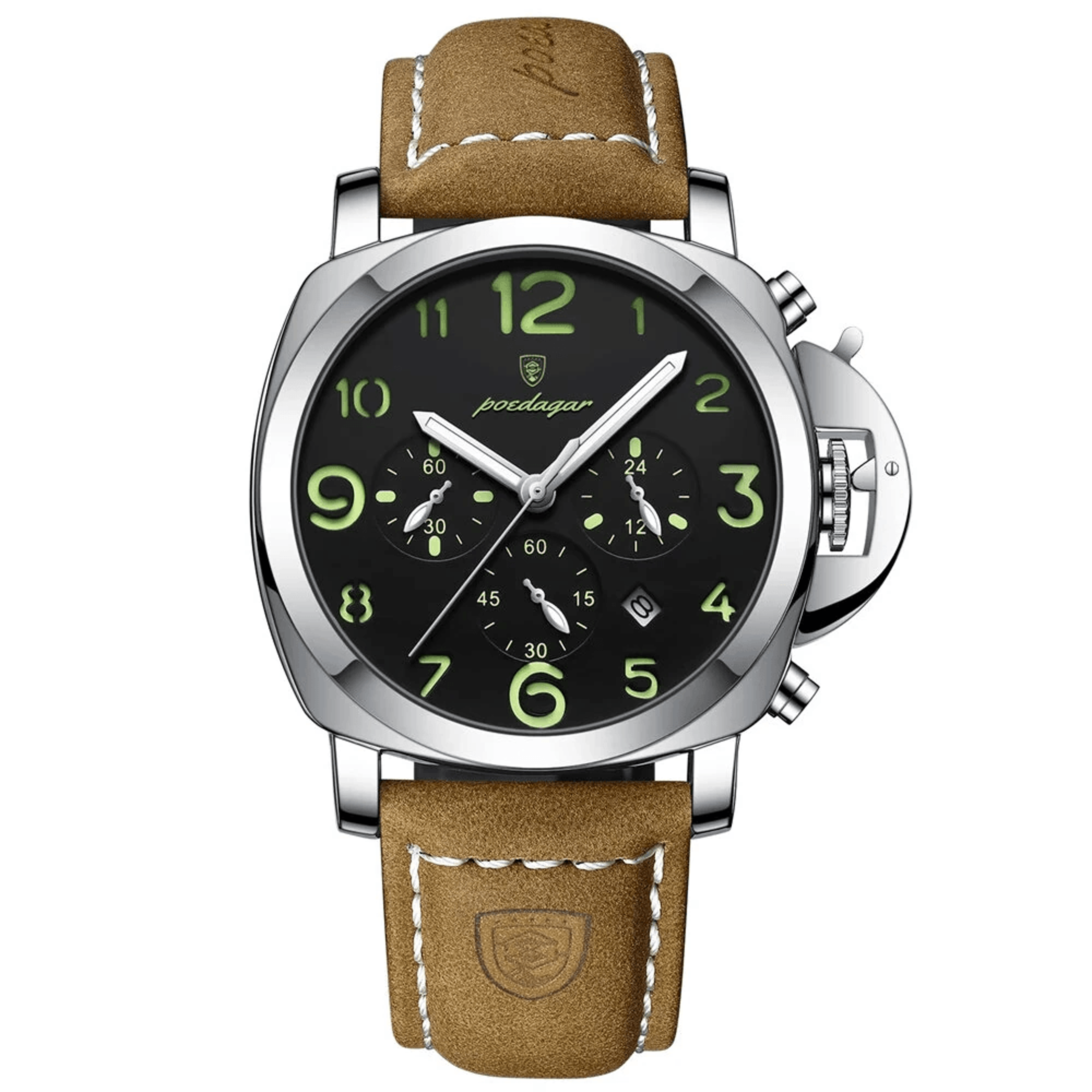 men's luminous quartz watch waterproof calendar business casual wristwatch