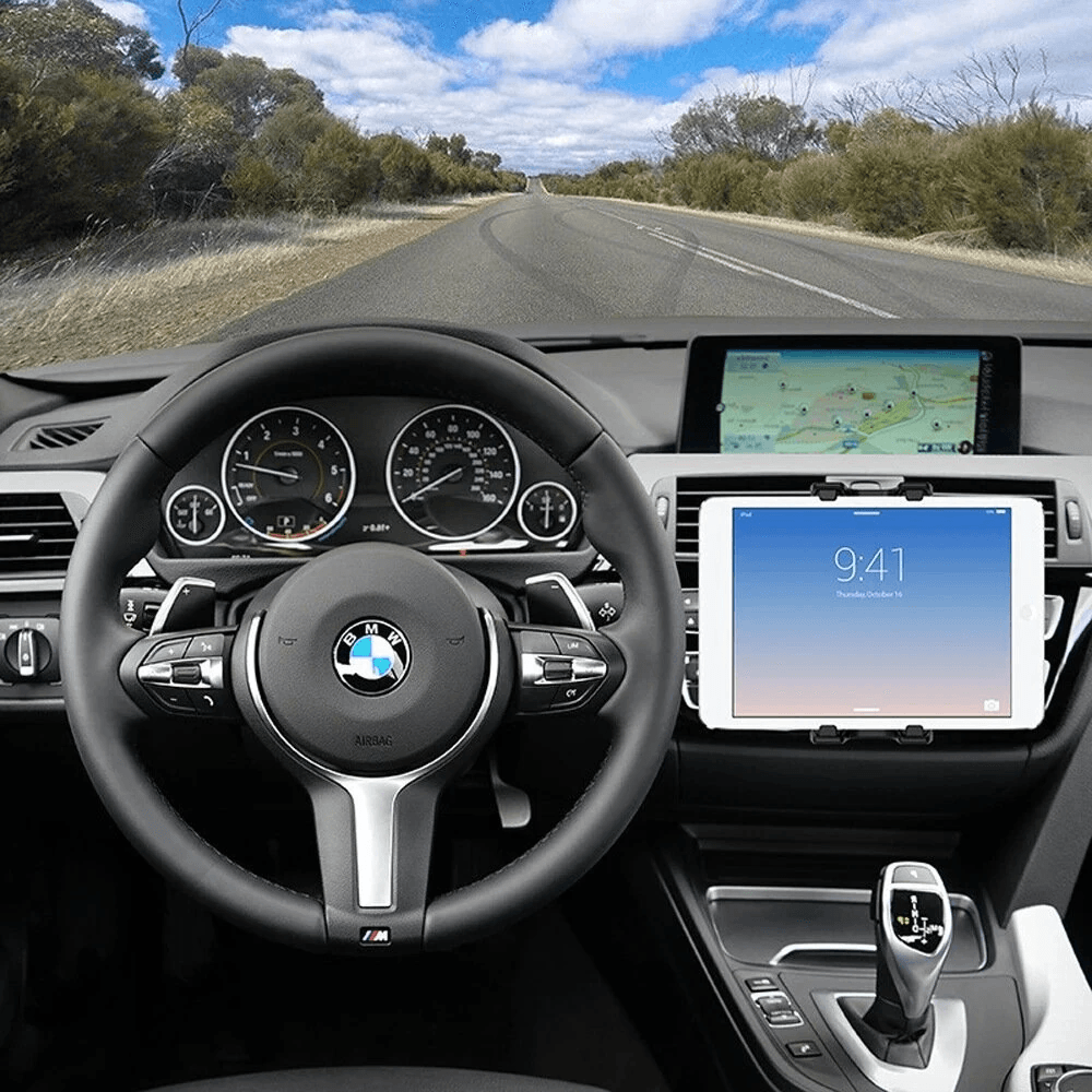 Universal CD Slot Tablet And Phone Holder Rotating Car Navigation Mount 3