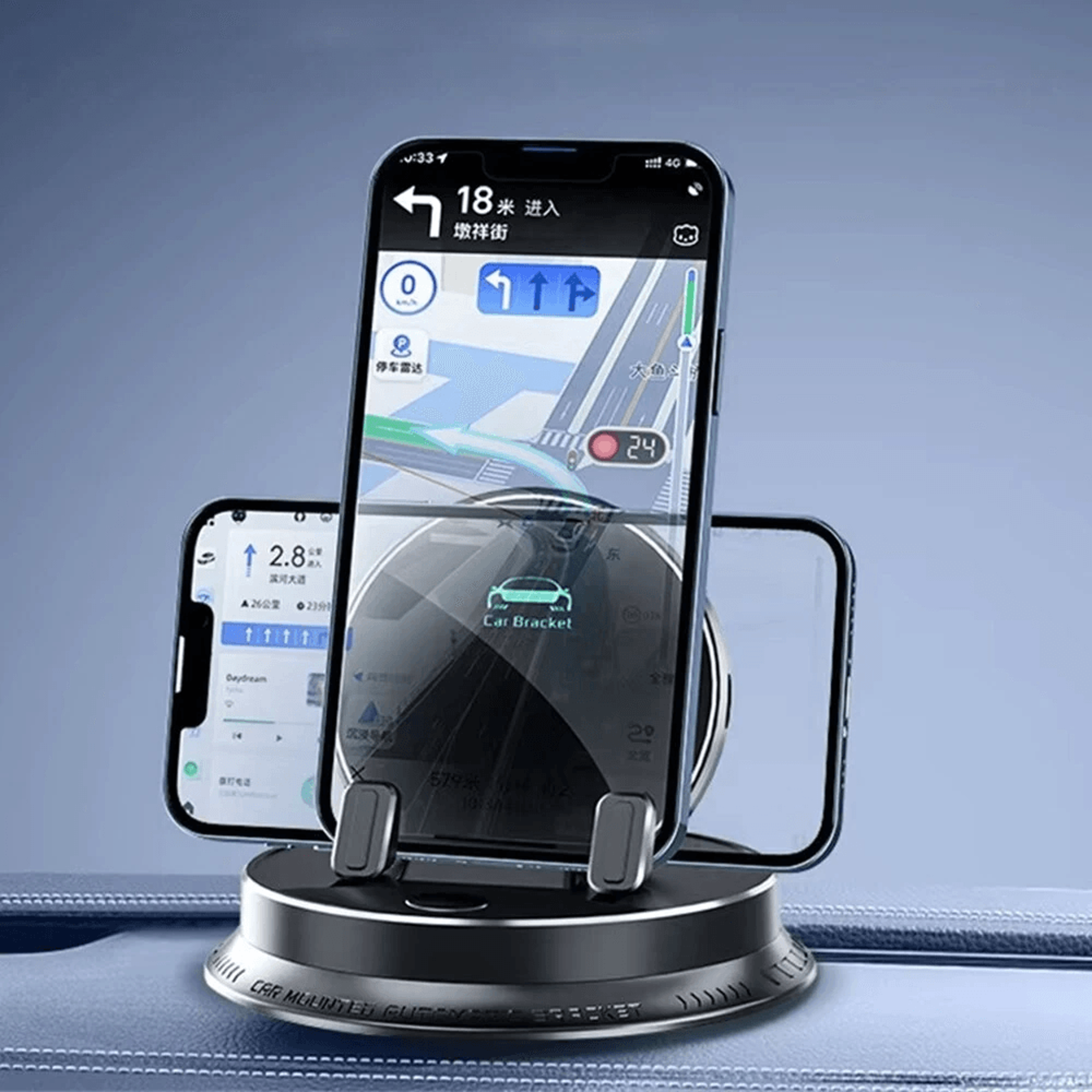 Anti Slip Car Dashboard Phone Holder With Degree Rotating Navigation Stand 4