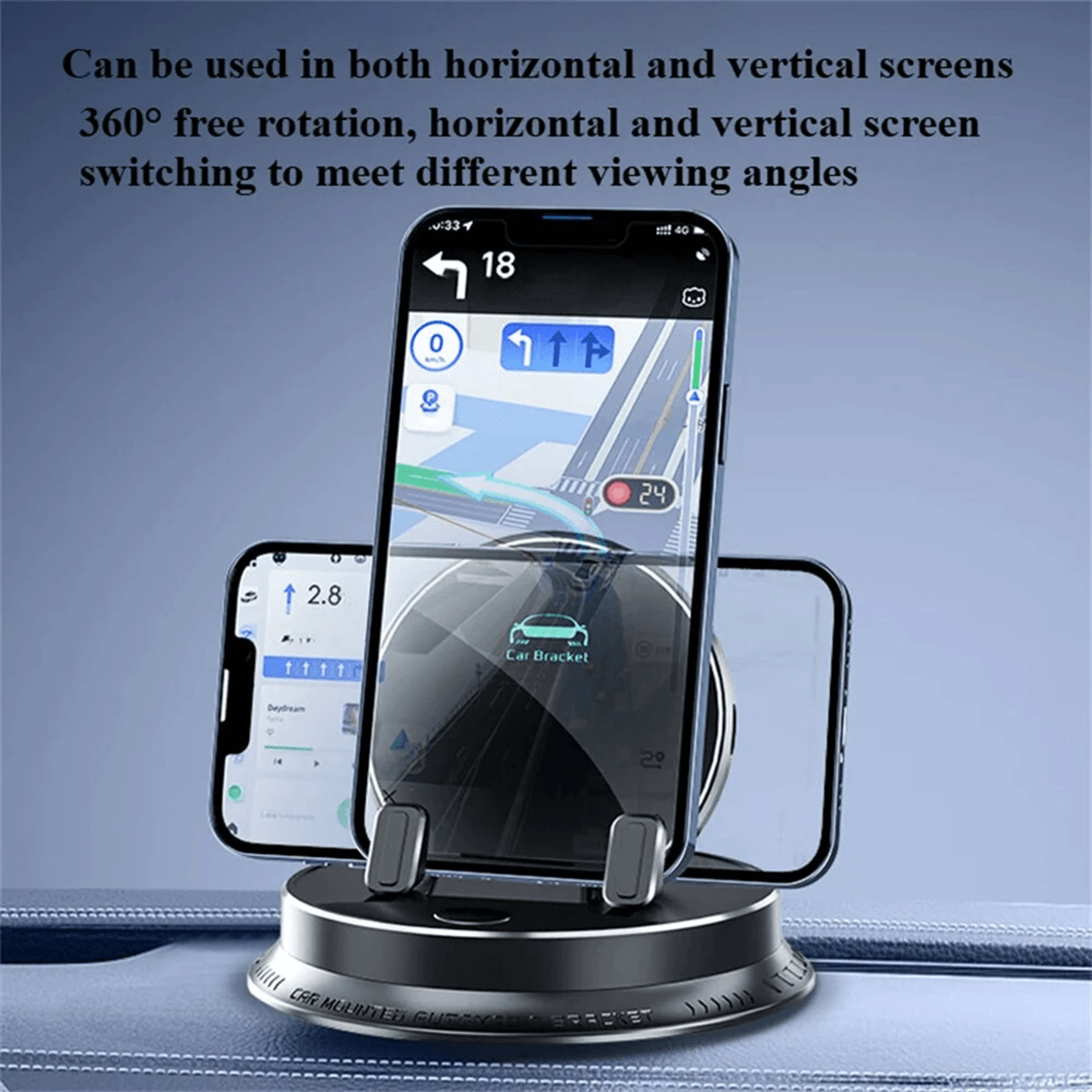 Smart Wireless Charging Car Phone Holder With Auto Lock And Rotation 3