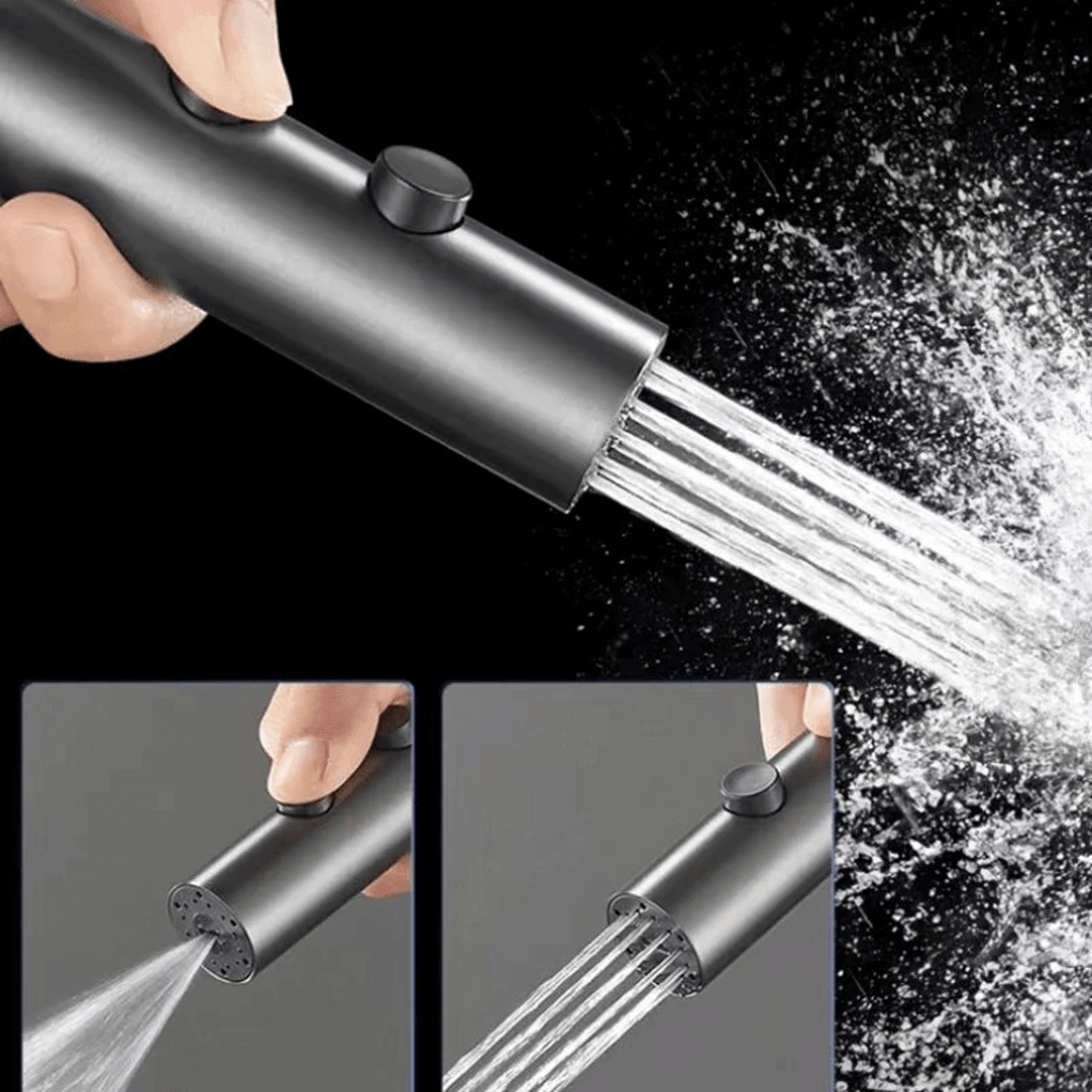 Stainless Steel Handheld Bidet Sprayer With Adjustable Spray And Flexible Hose 2