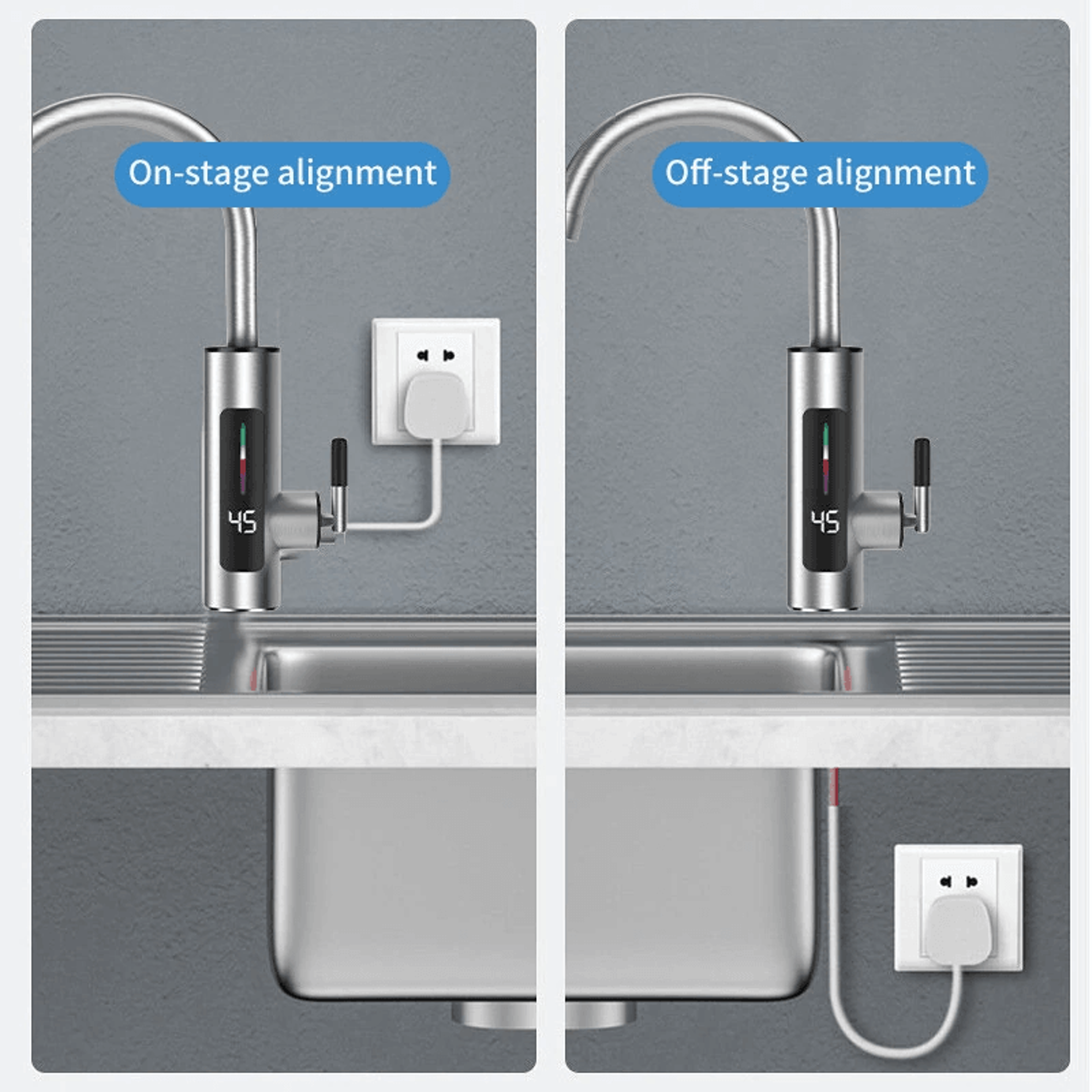 Instant Electric Water Heater Faucet With LED Display And Flexible Hose 2