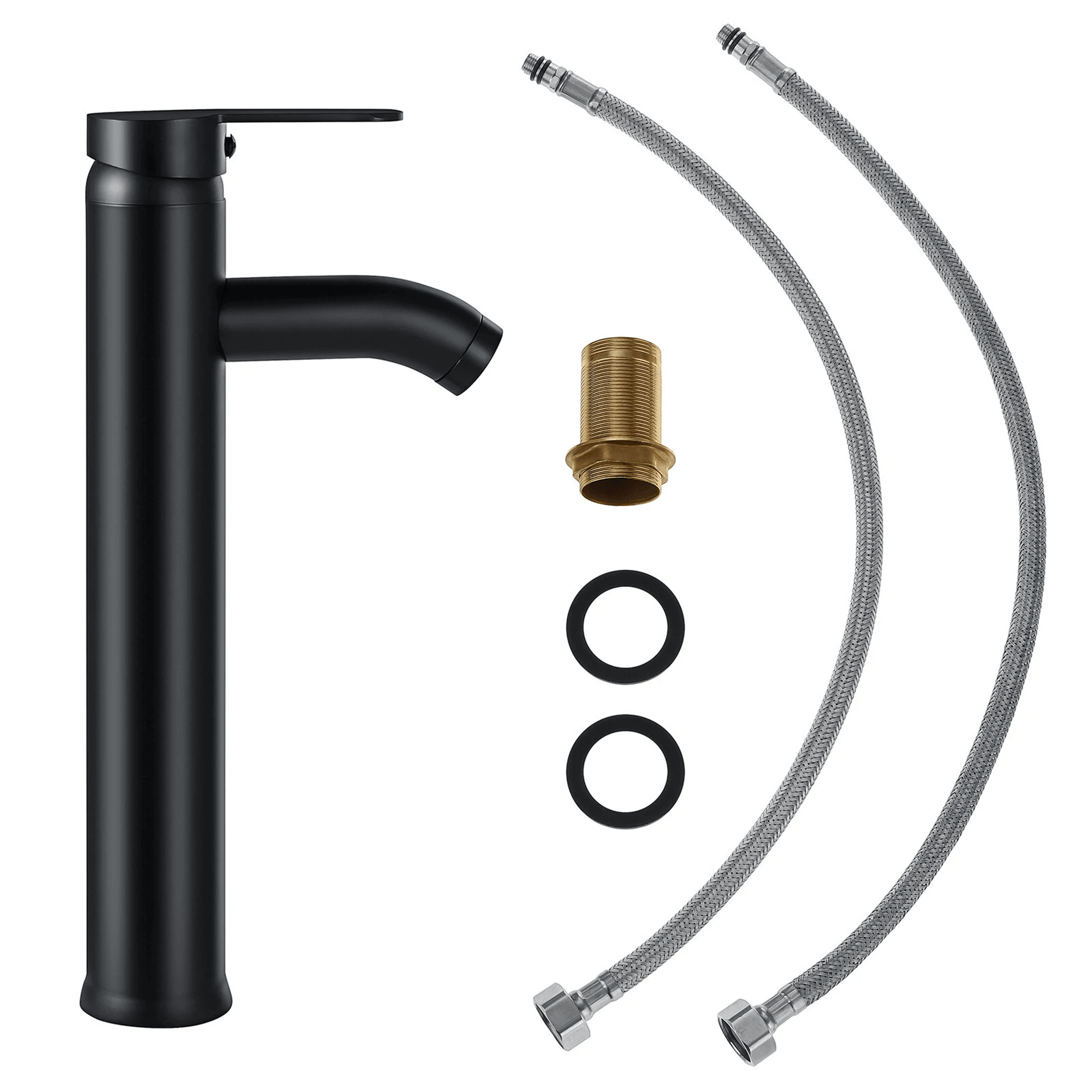 Modern Black Stainless Steel Bathroom Sink Mixer Faucet 1
