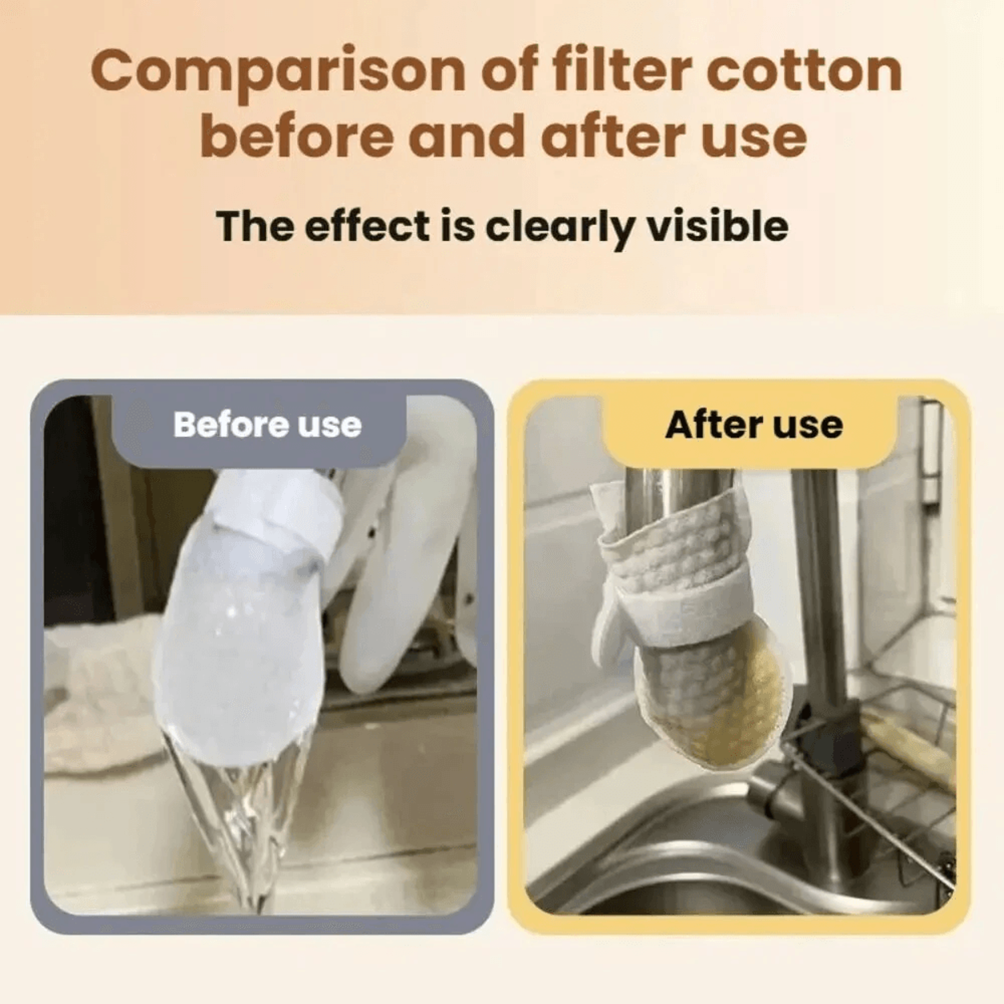 Universal Faucet Filter Cotton Bags With Anti Splash Design And T Straps 2