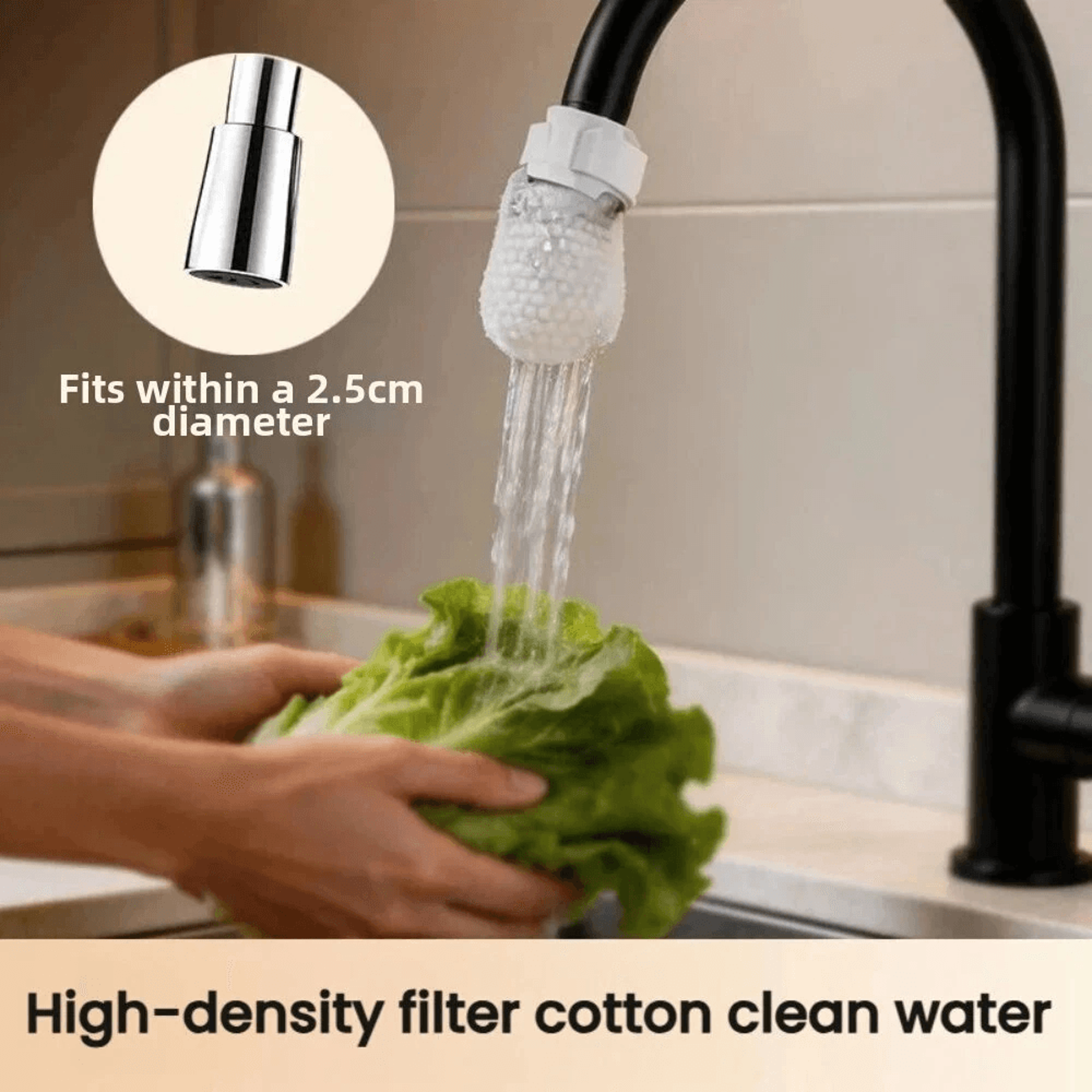 Universal Faucet Filter Cotton Bags With Anti Splash Design And T Straps 6