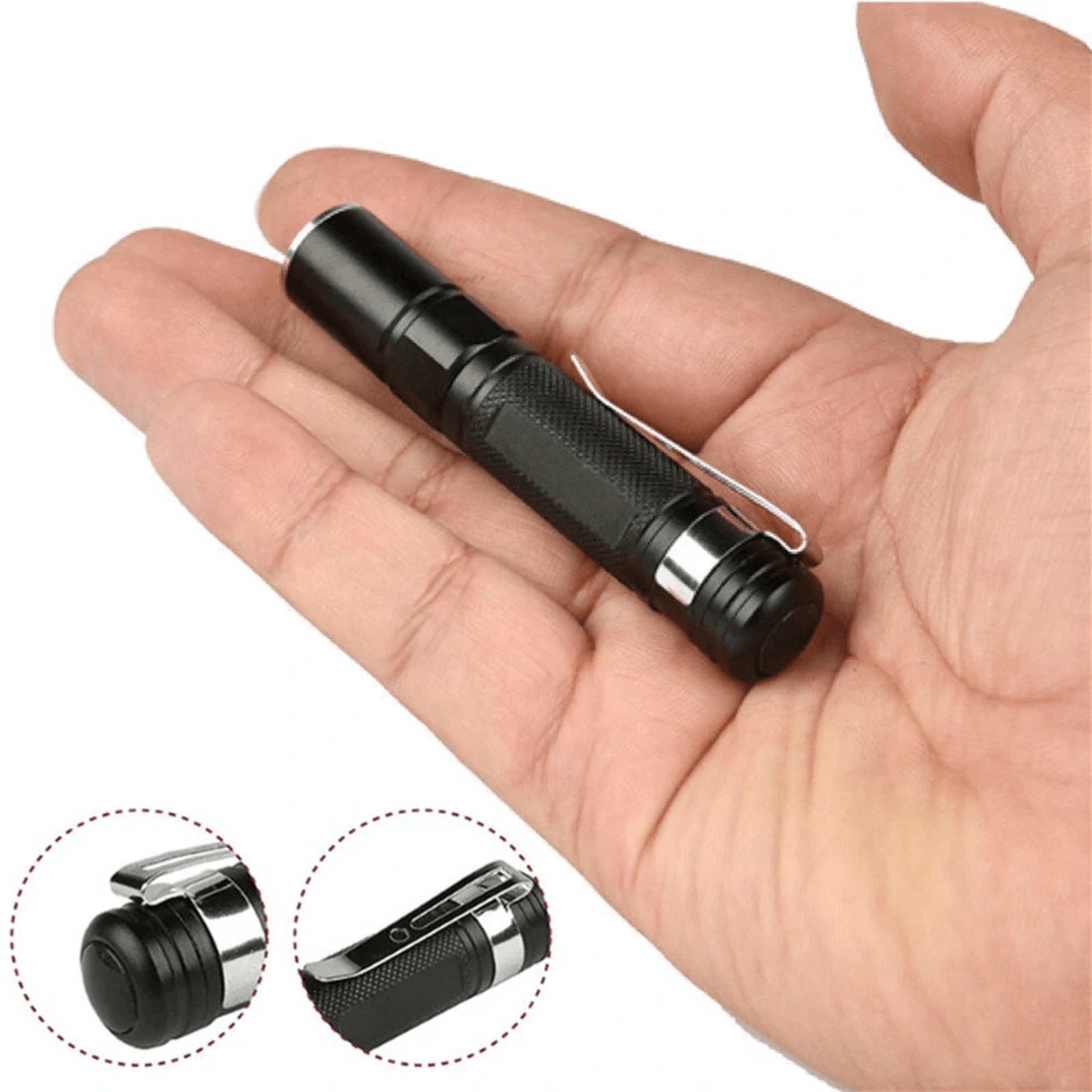 Compact Zoomable LED Pocket Flashlight For EDC And Outdoor Use 1