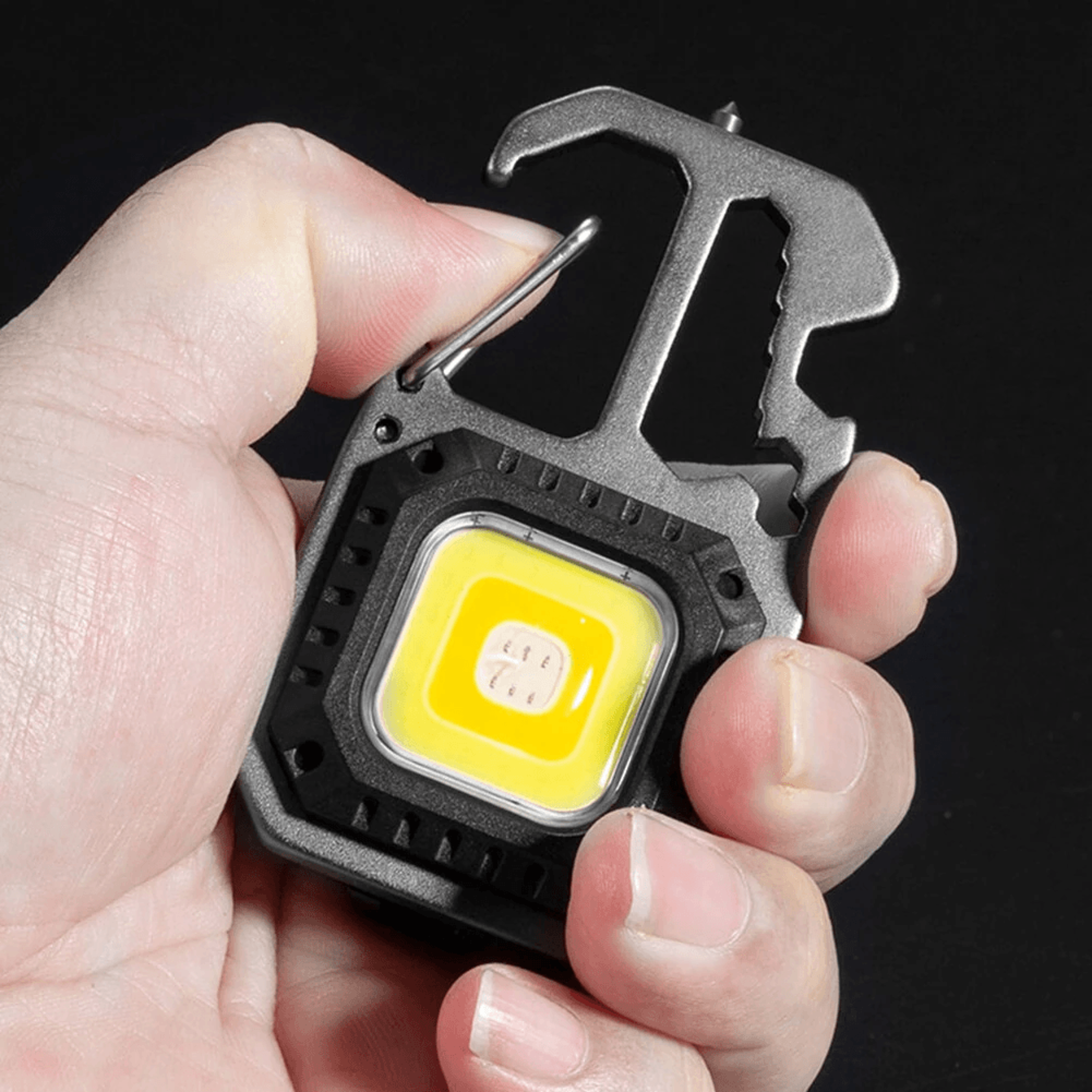 Multifunction Mini COB LED Keychain Flashlight With Emergency Tools 3
