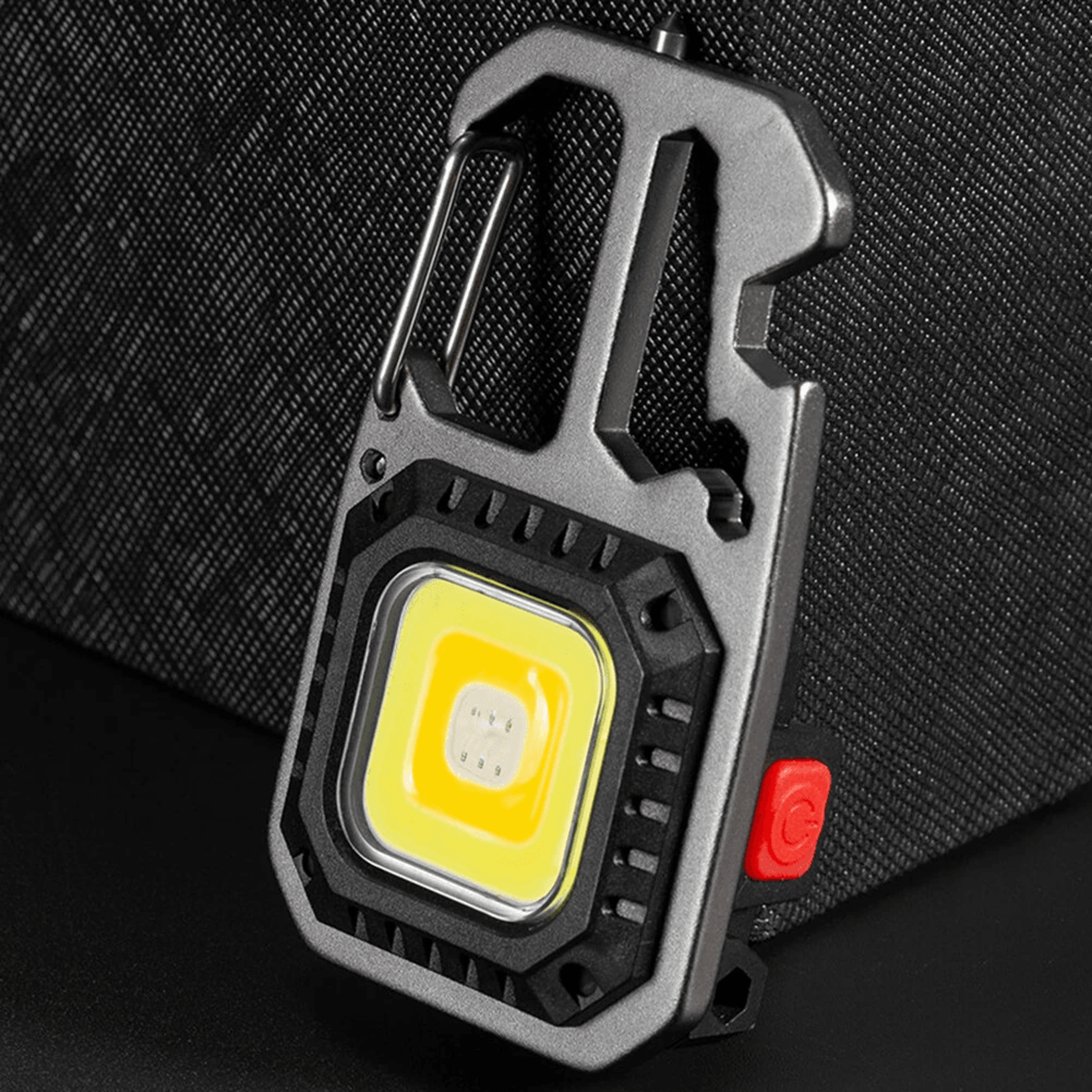 Multifunction Mini COB LED Keychain Flashlight With Emergency Tools 7