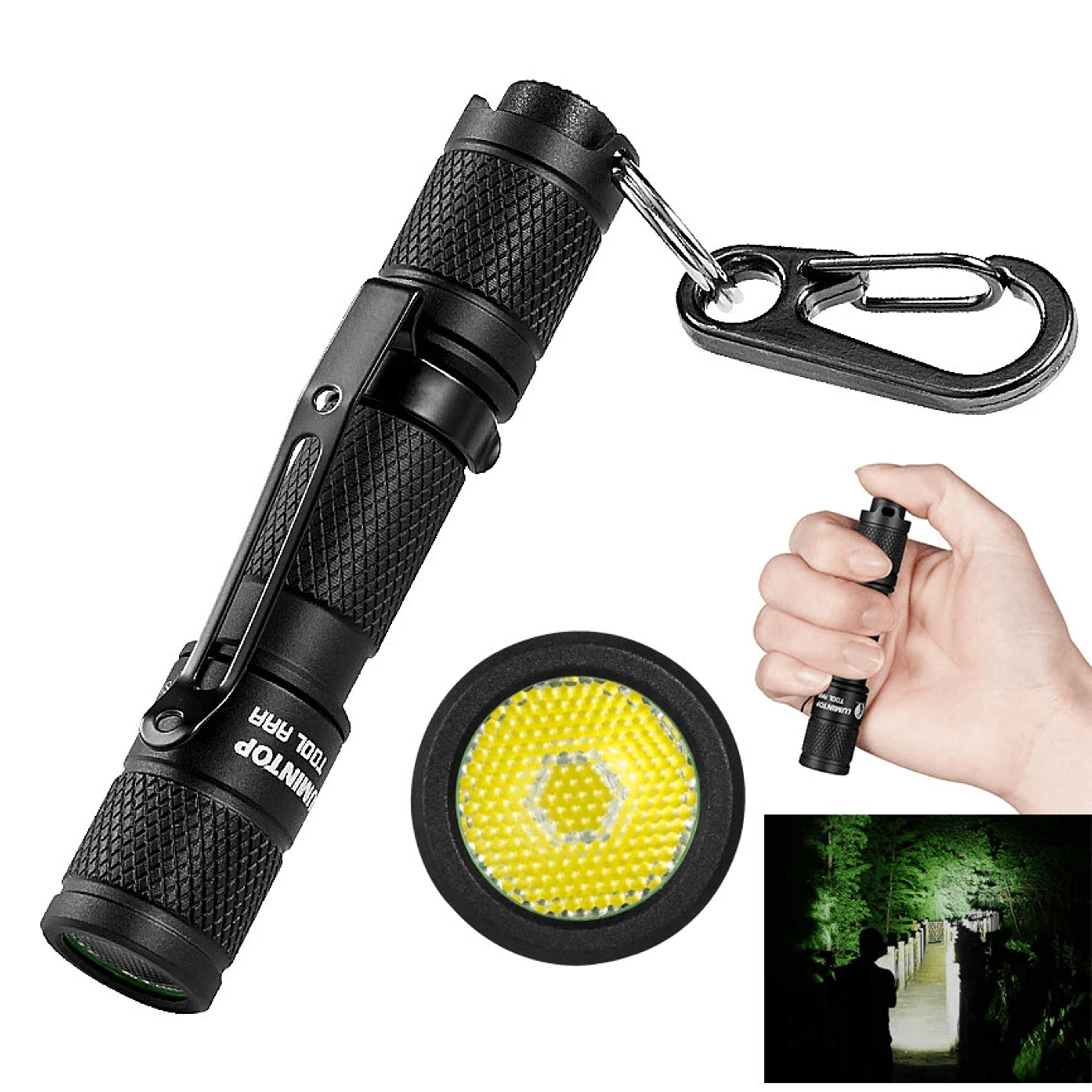 Lumen Mini EDC Keychain Flashlight With Waterproof Aluminum Body 9