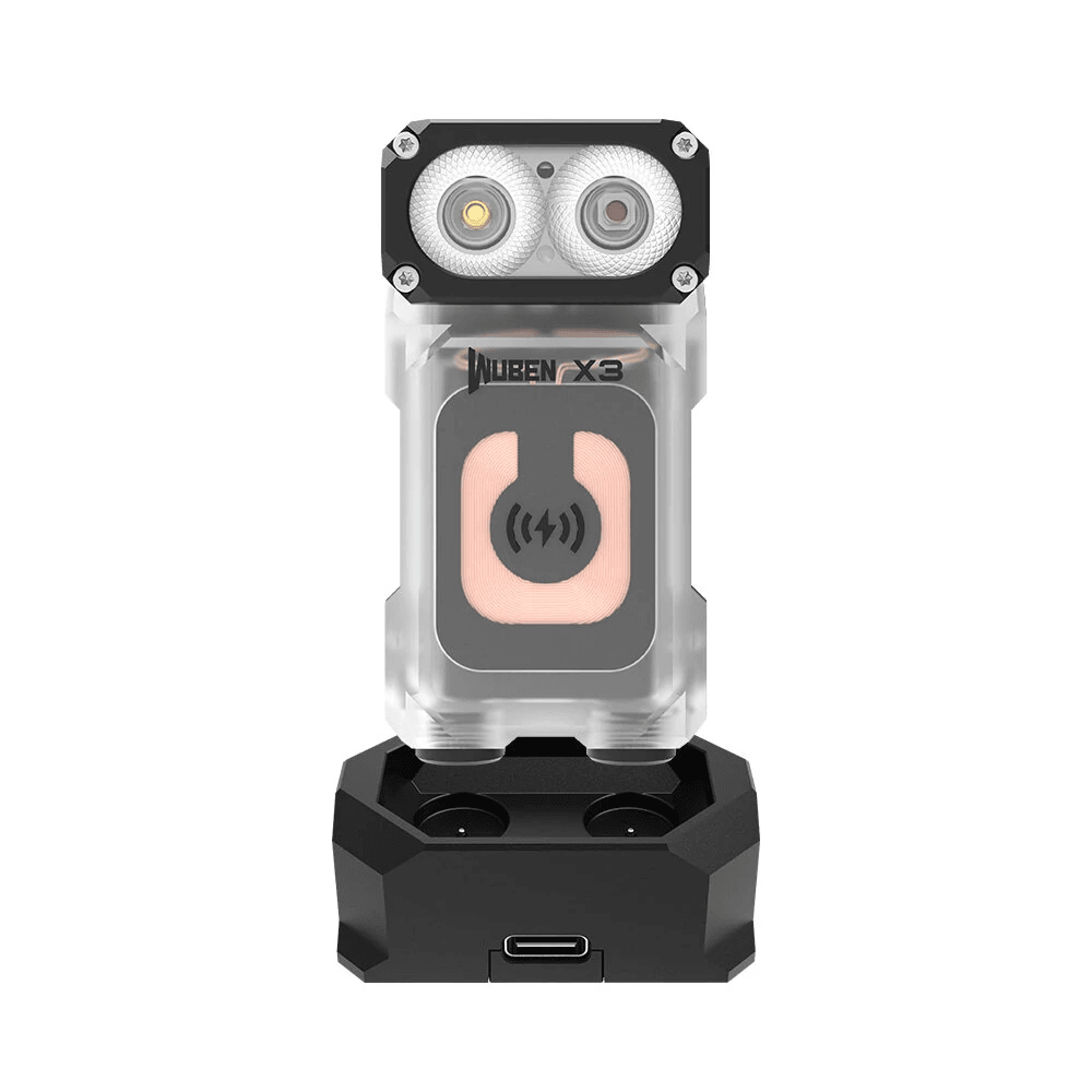 Mini EDC Flashlight With Rotating Head And Wireless Charging 1