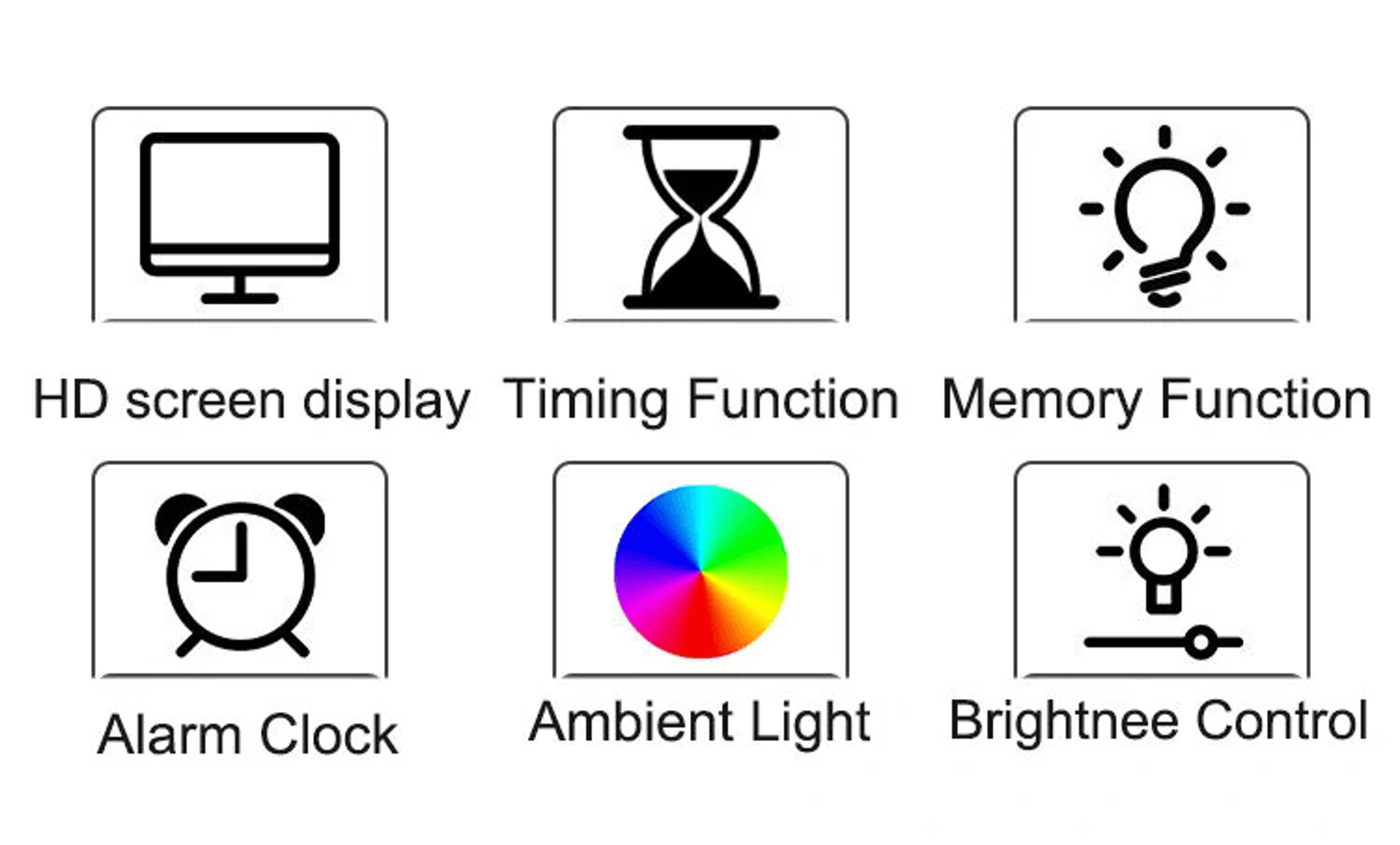 Modern LED Digital Wall Clock With Ambient Light Remote Control Temperature And Humidity Display 3