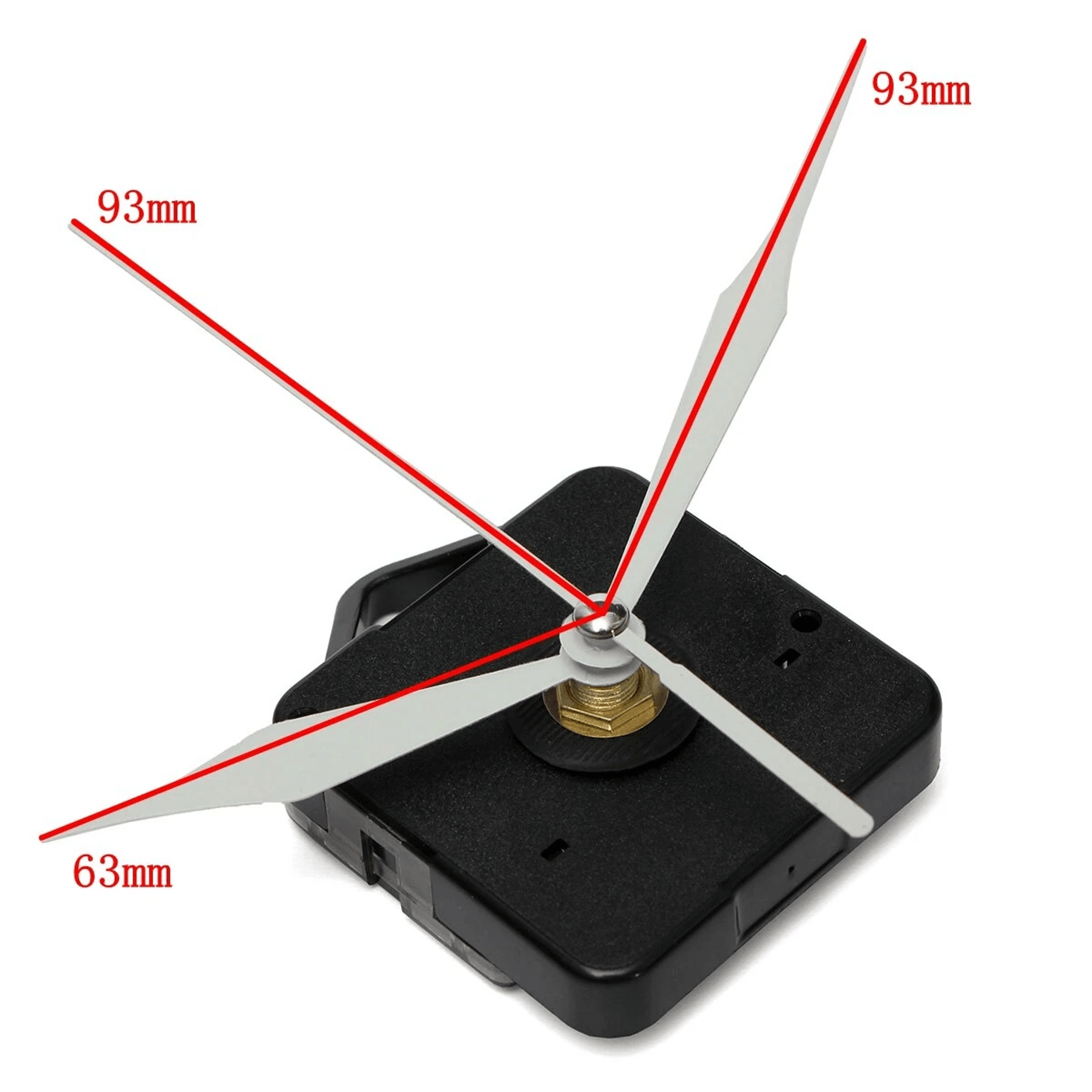 Silent Quartz Wall Clock Movement Replacement Kit With White Hands 4