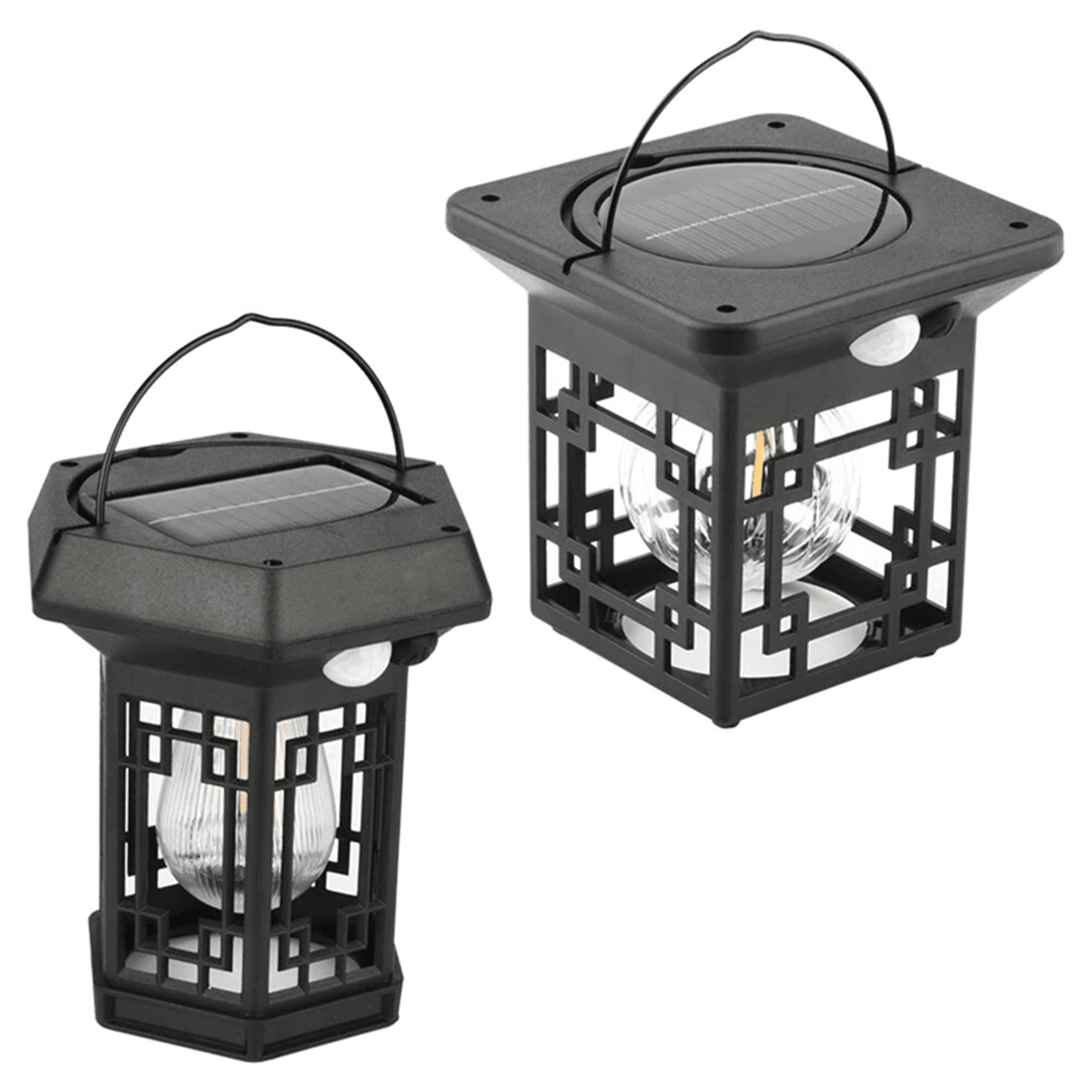 solar outdoor wall light with motion sensor and automatic warm light