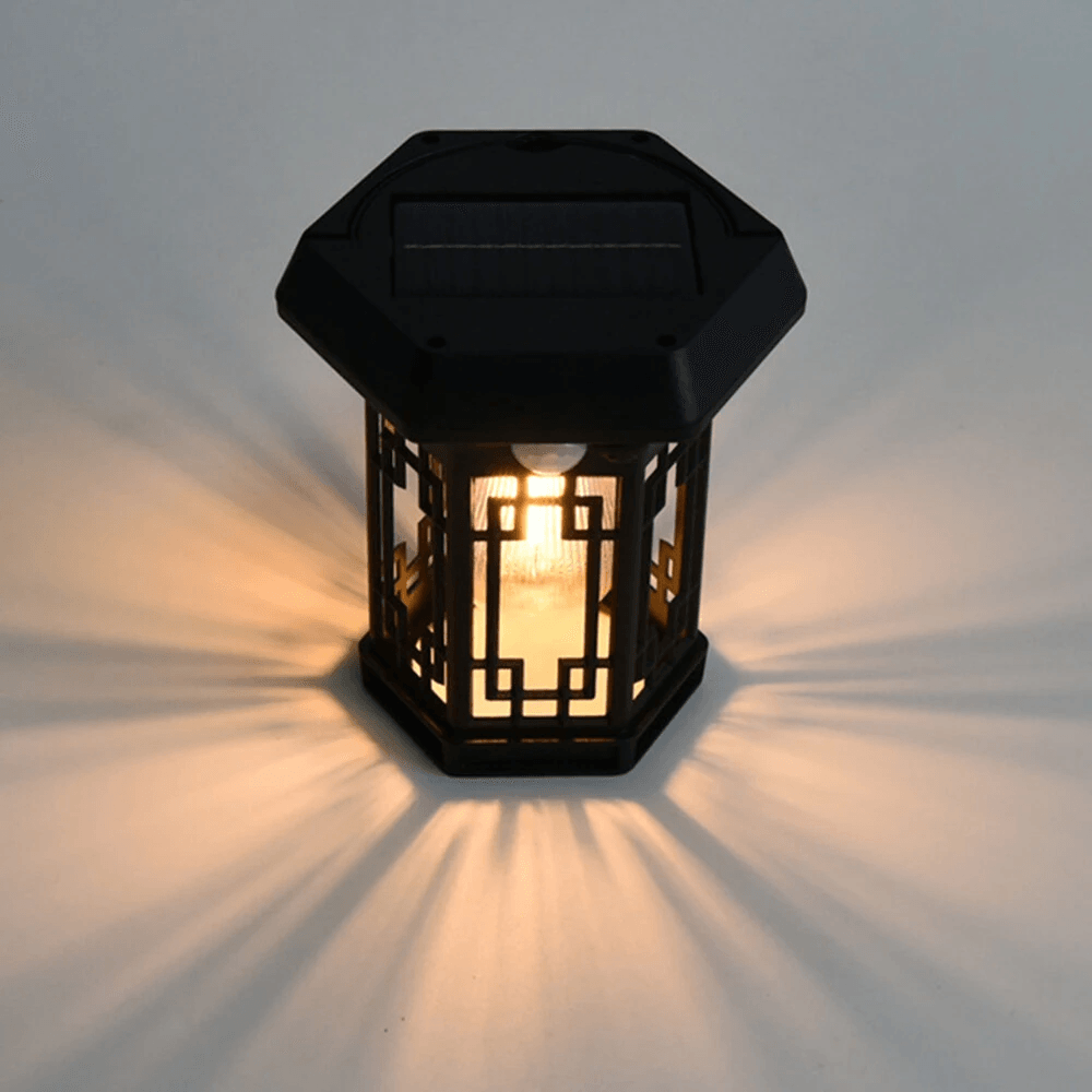 Solar Outdoor Wall Light With Motion Sensor And Automatic Warm Light 3