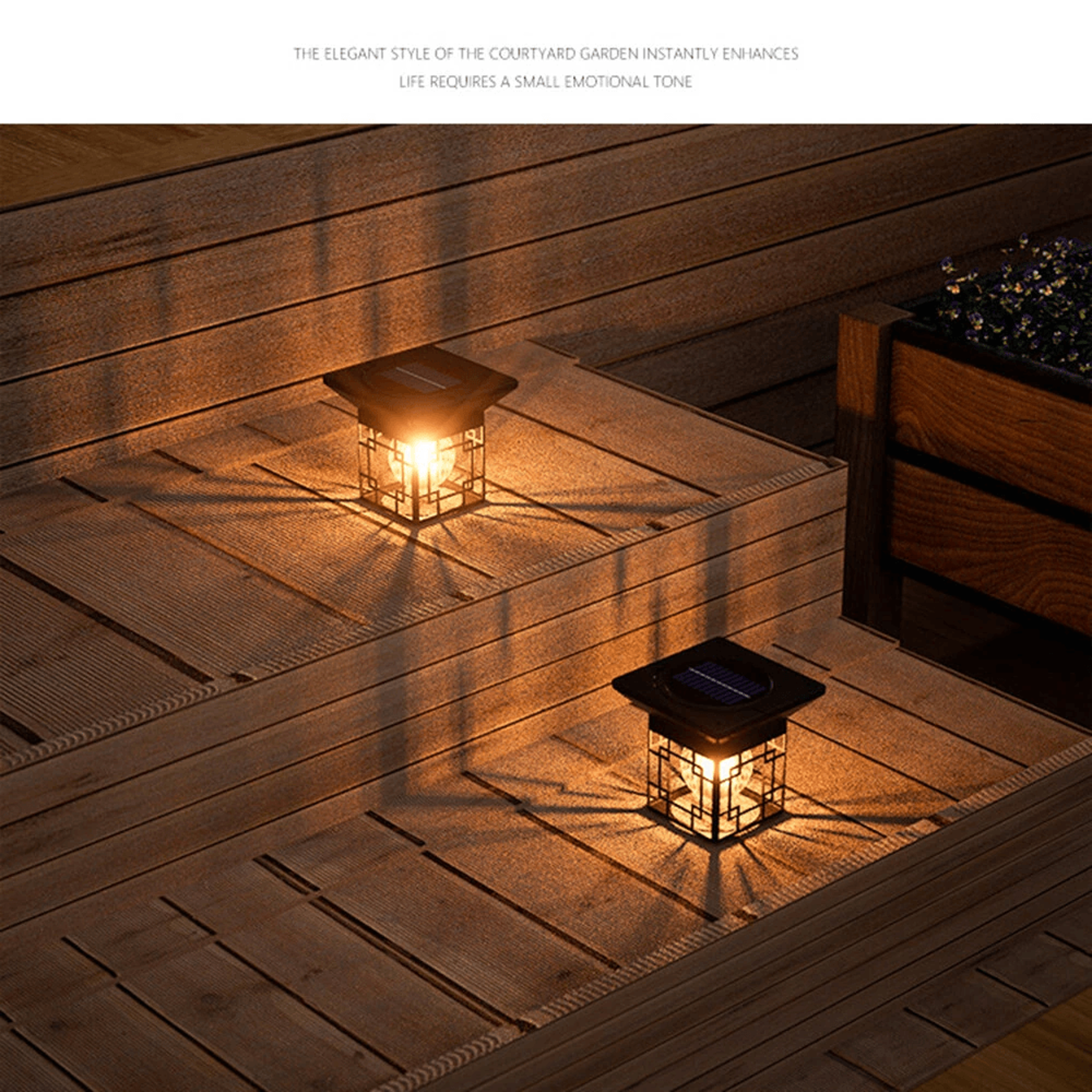 Solar Outdoor Wall Light With Motion Sensor And Automatic Warm Light 5