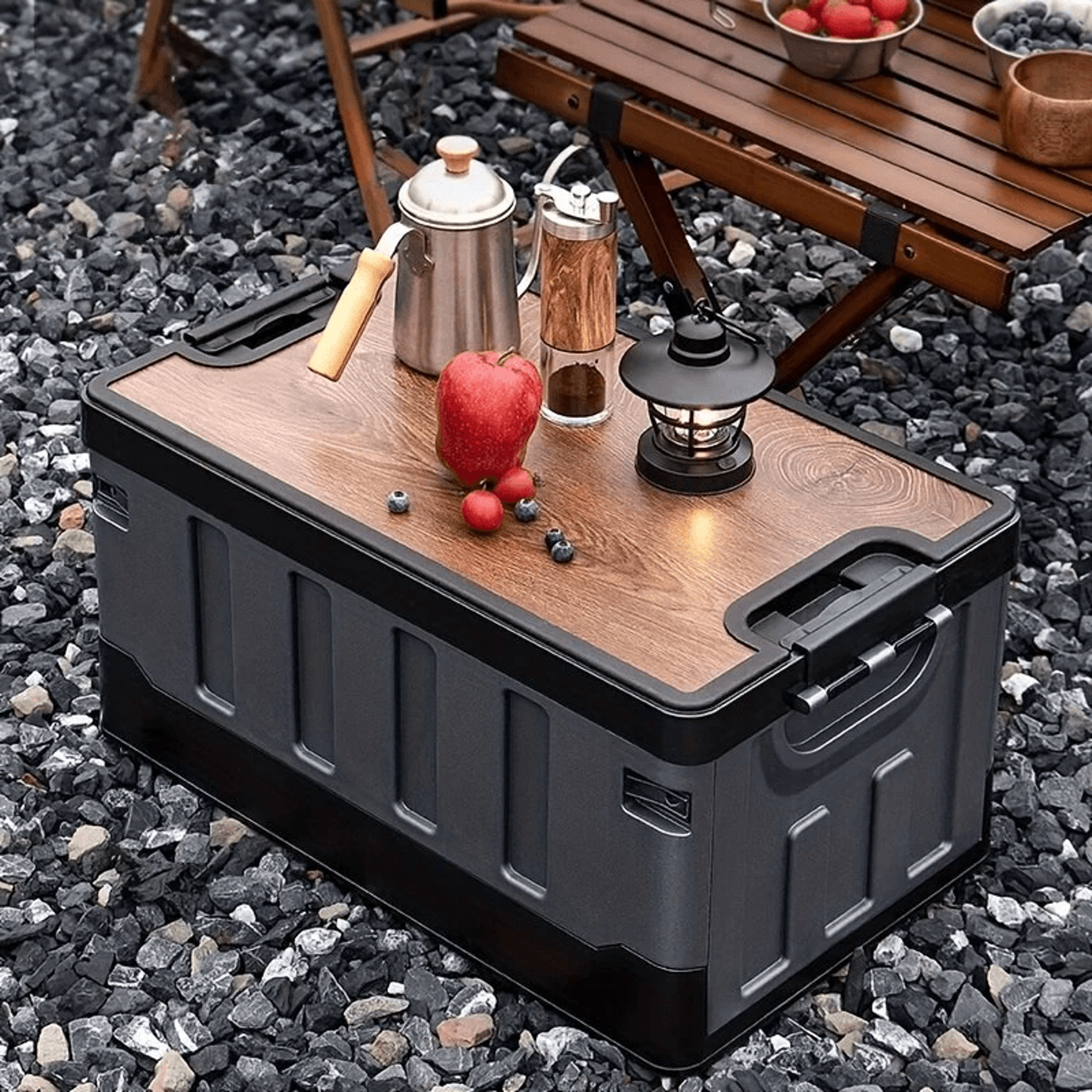 large capacity foldable camping storage box and waterproof car trunk organizer
