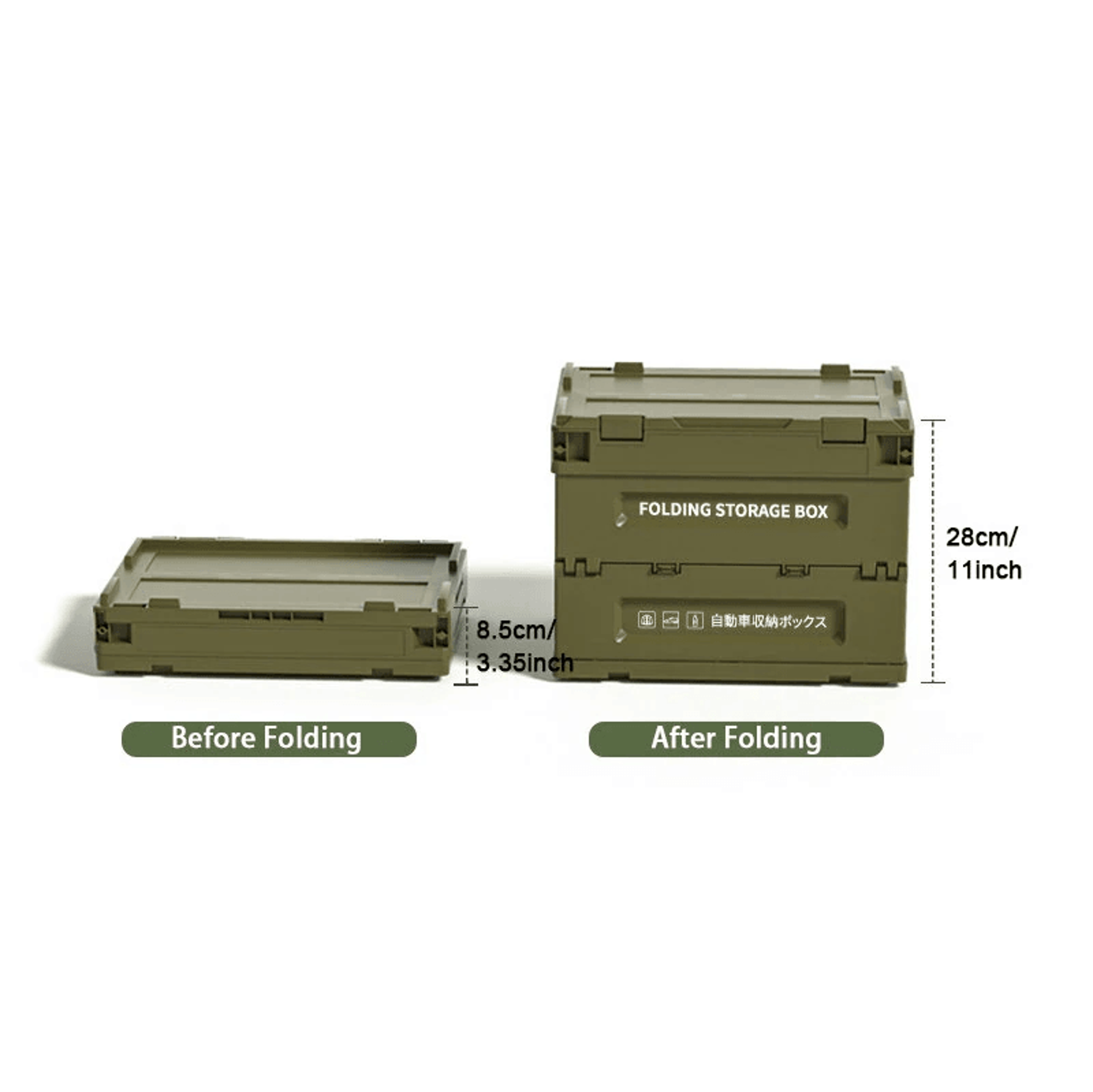 Foldable Storage Box Stackable Car Trunk Organizer For Camping Home And Garage 2