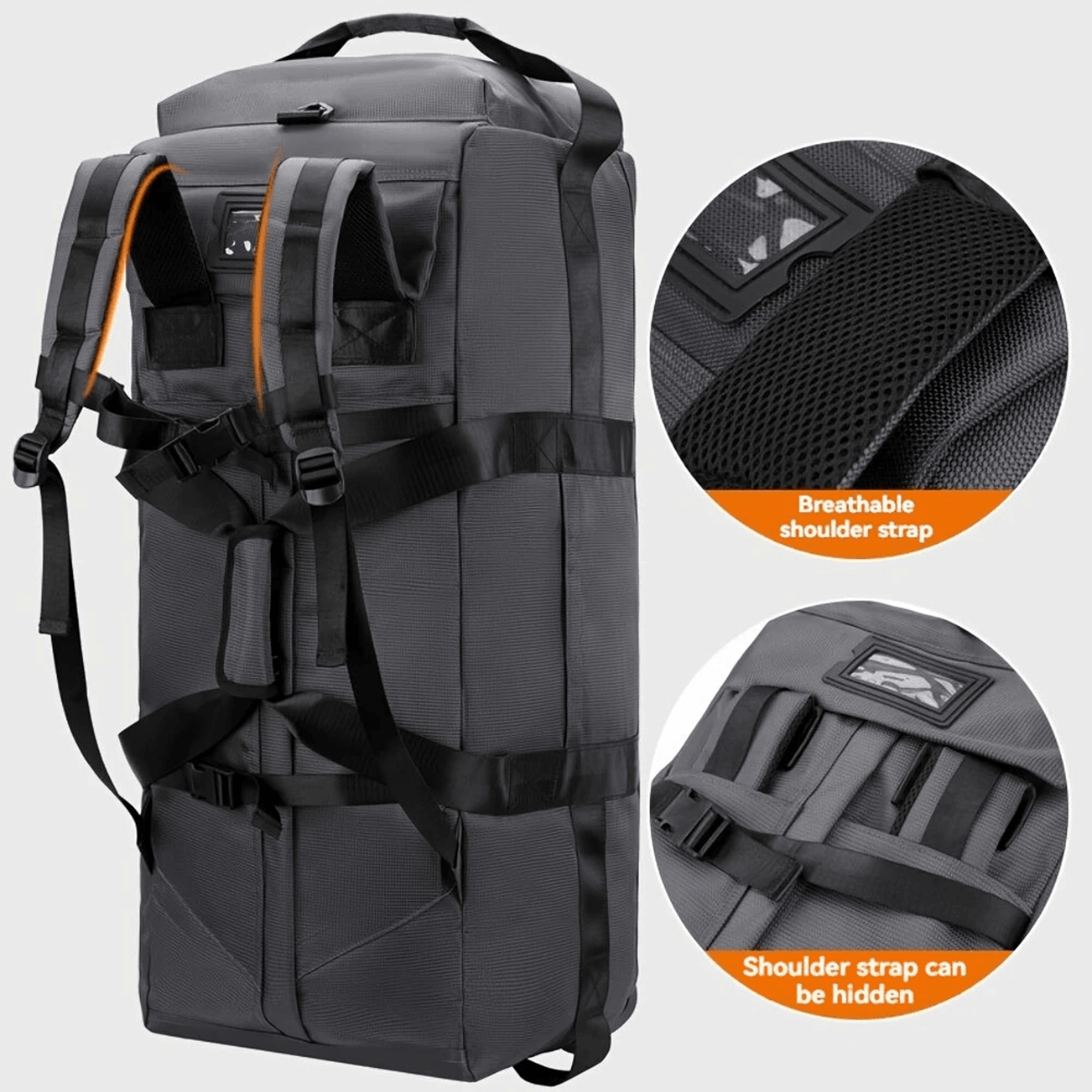 Rolling Duffle Bag With Wheels And Convertible Backpack Design 6