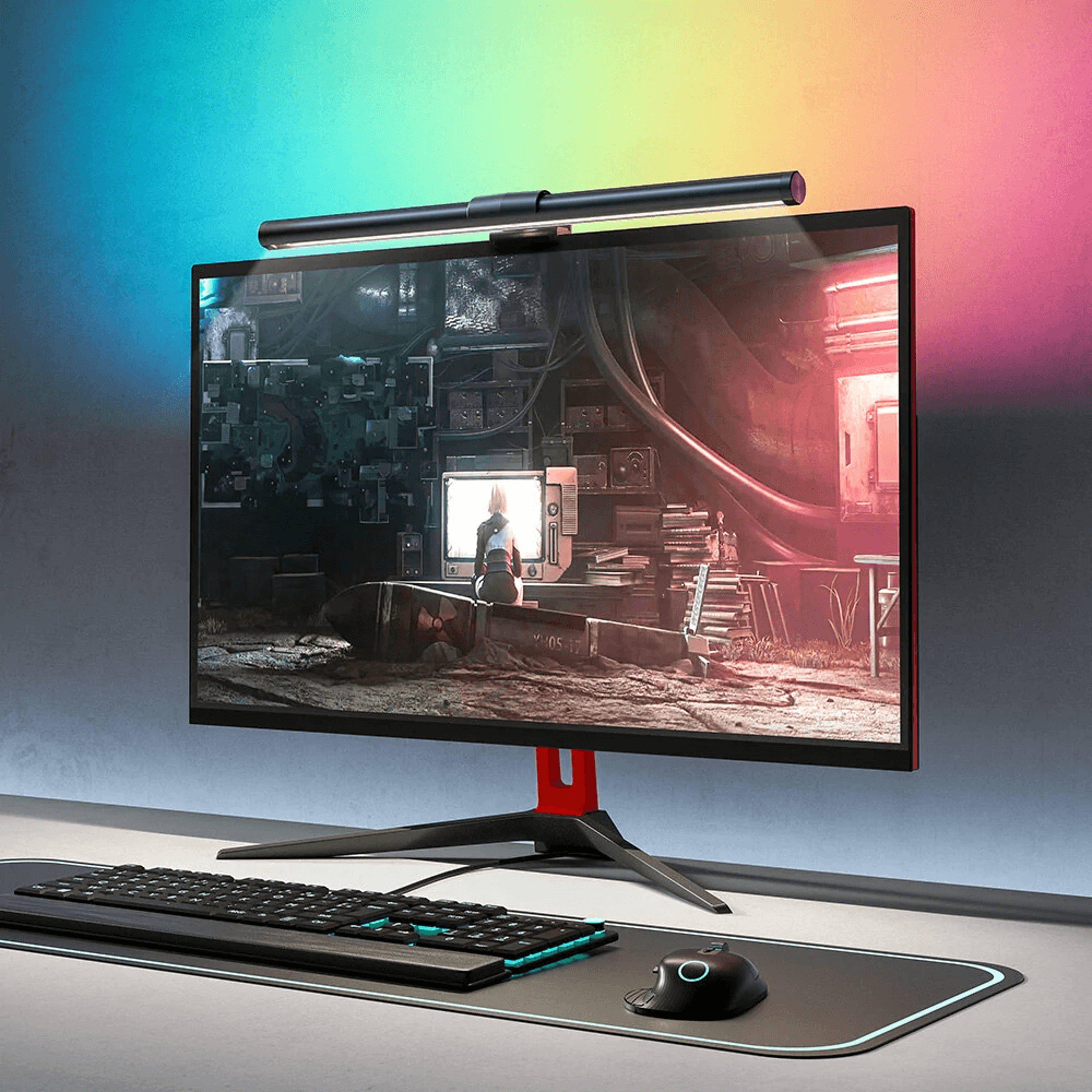 RGB Gaming Monitor Light Bar With Anti Glare Eye Care Lighting And Adjustable Color Temperature 2