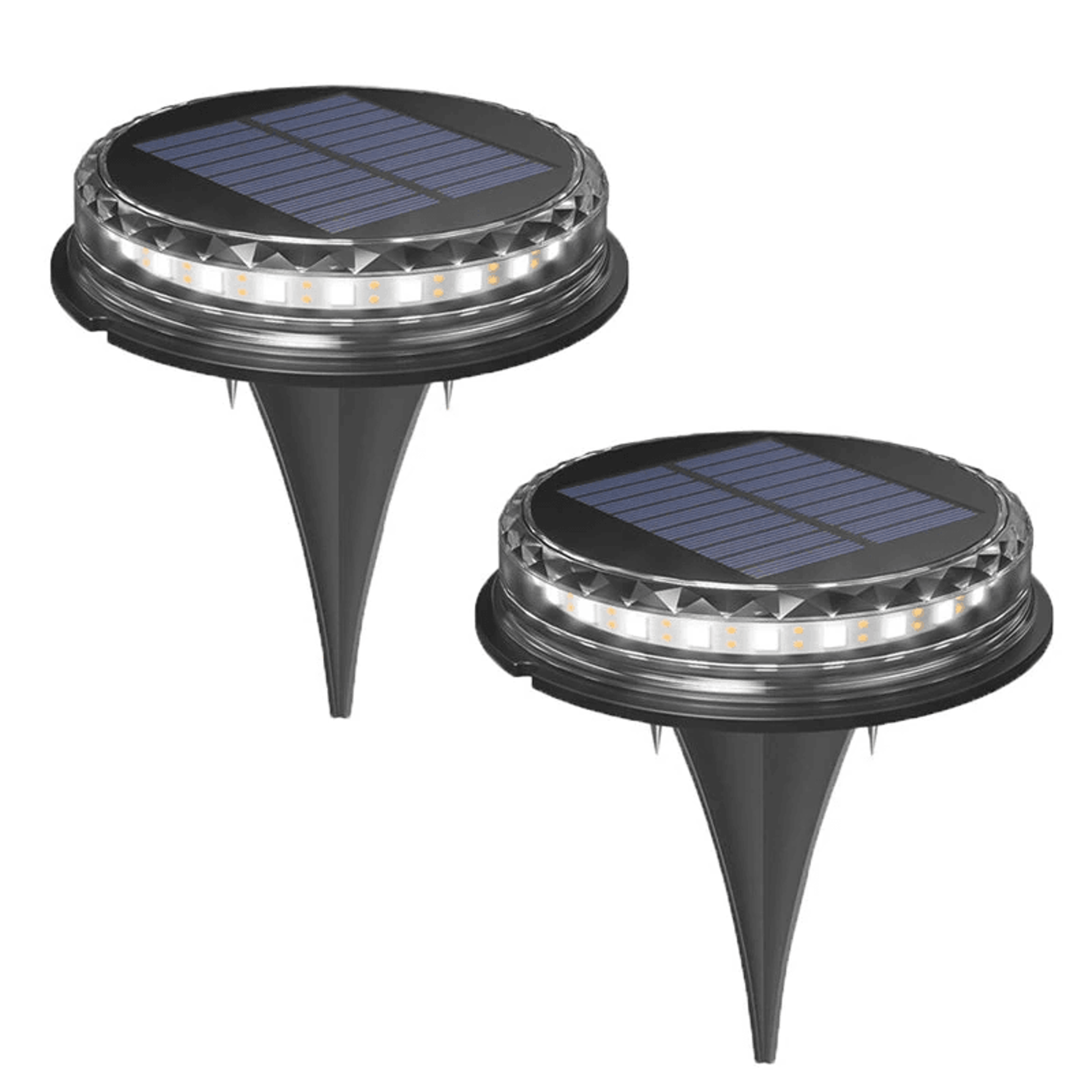LED Solar Ground Lights Waterproof Garden Pathway Lights Warm White 5