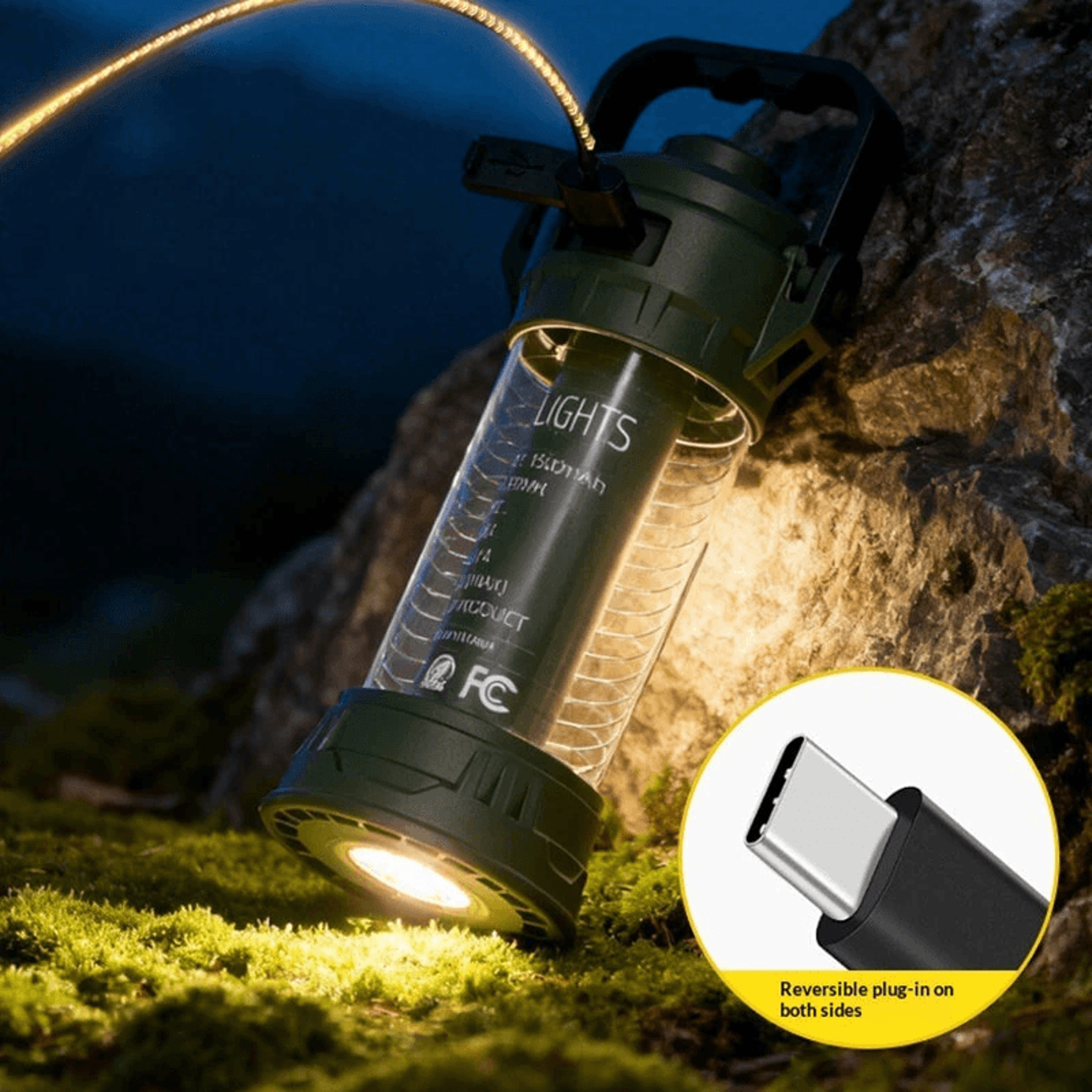 Portable Rechargeable Camping Lantern With Light Modes And Hanging Hook 4