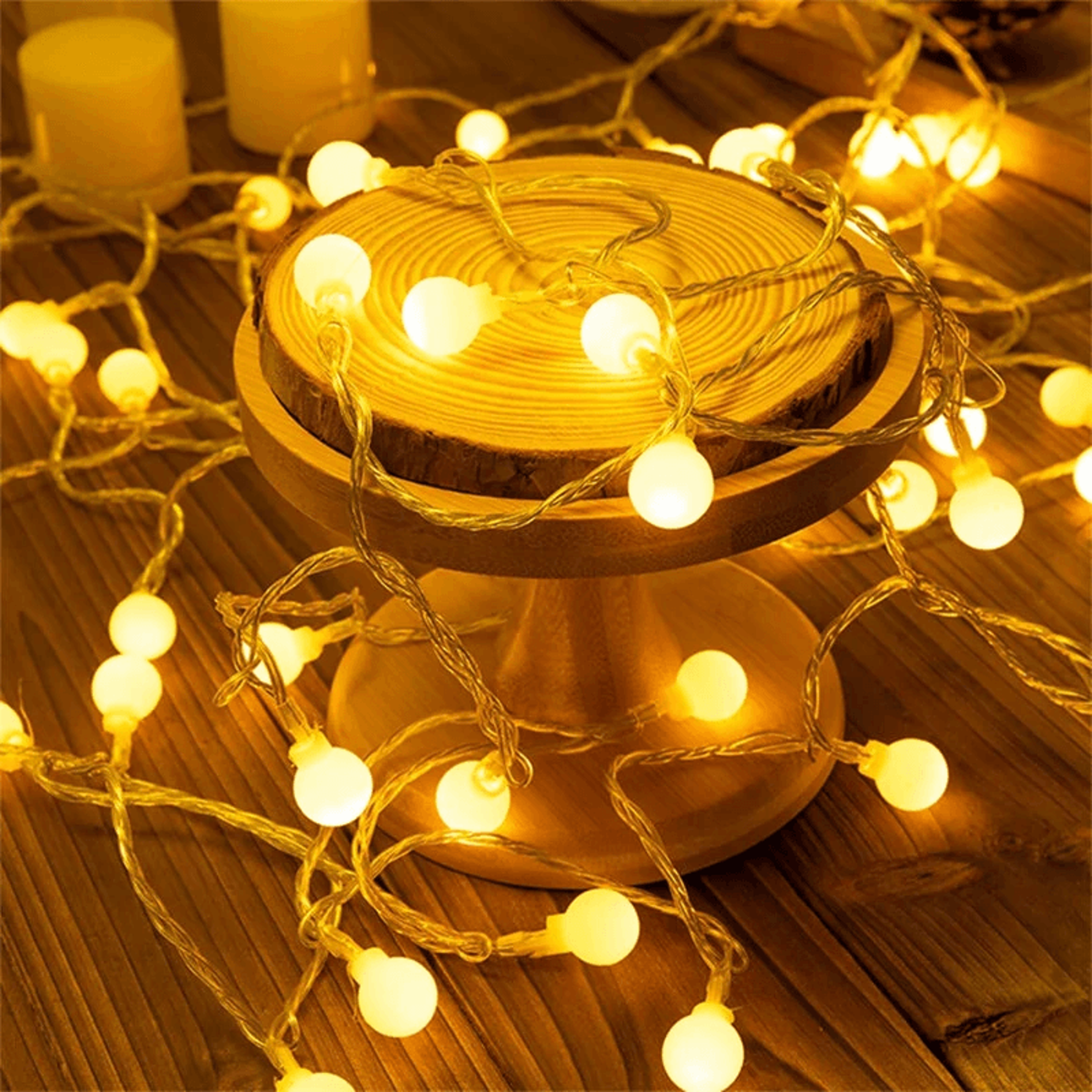 Waterproof Crystal Globe String Lights USB Powered Camping And Patio Lights 1