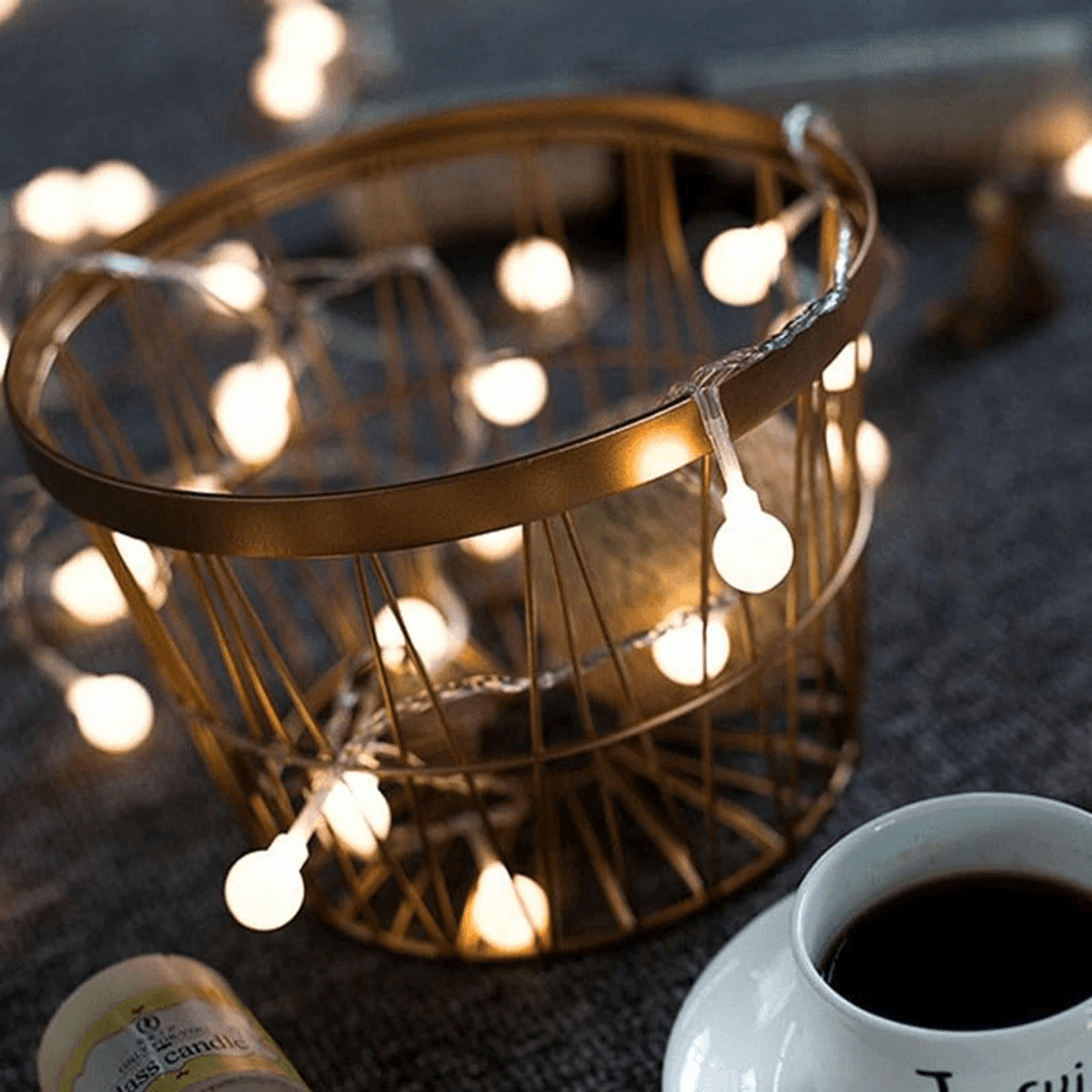 Waterproof Crystal Globe String Lights USB Powered Camping And Patio Lights 4