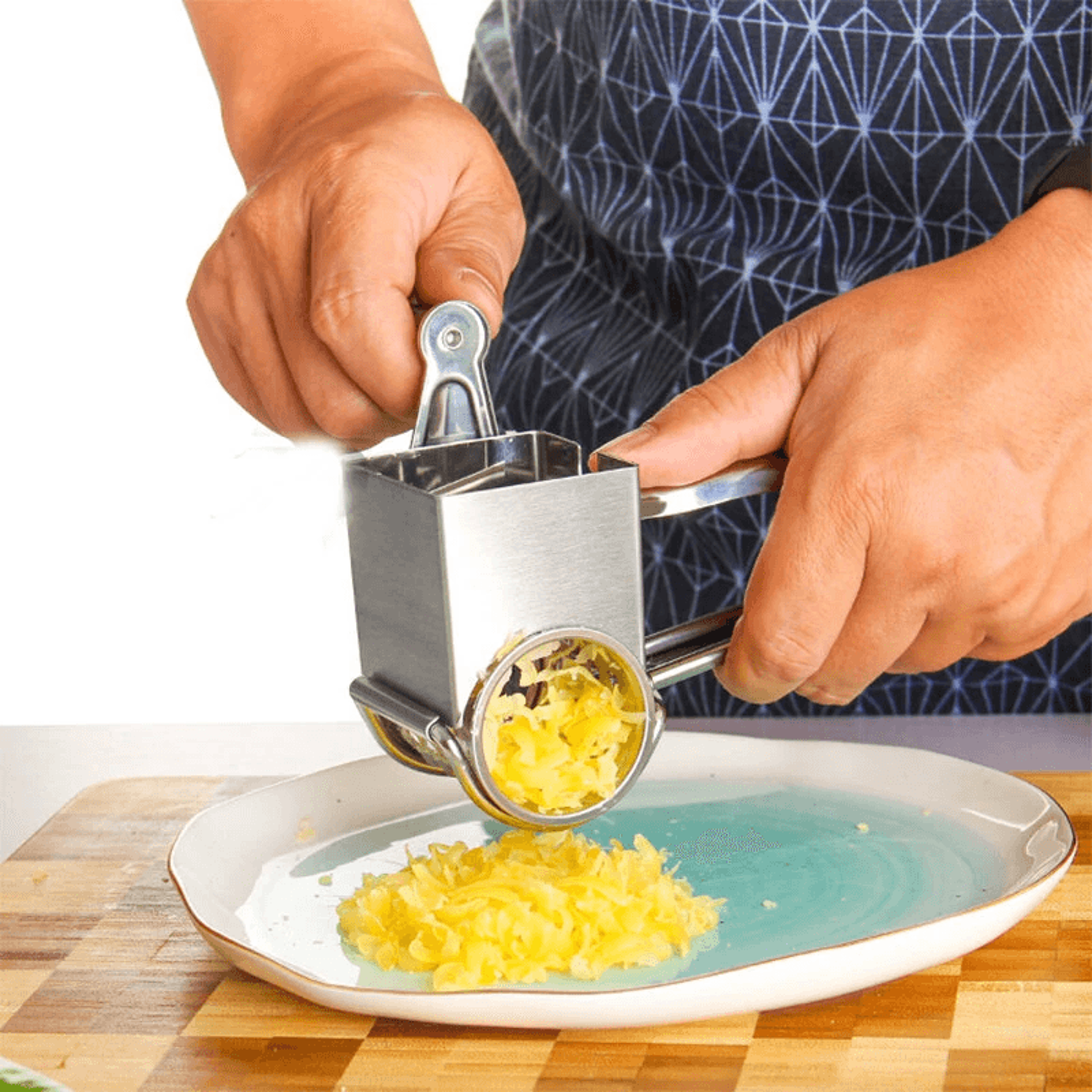 Rotary Cheese Grater Stainless Steel Handheld Vegetable Slicer And Shredder 1