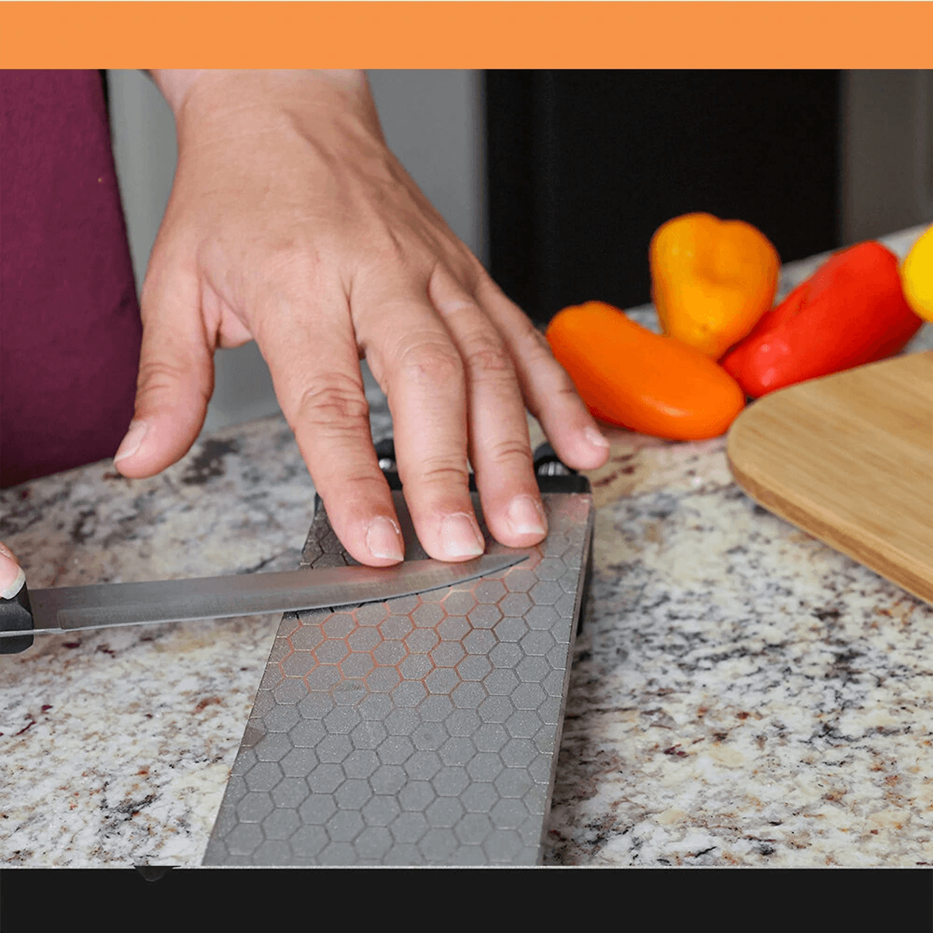 Diamond Sharpening Stone With Non Slip Holder Grit Knife Sharpener 3