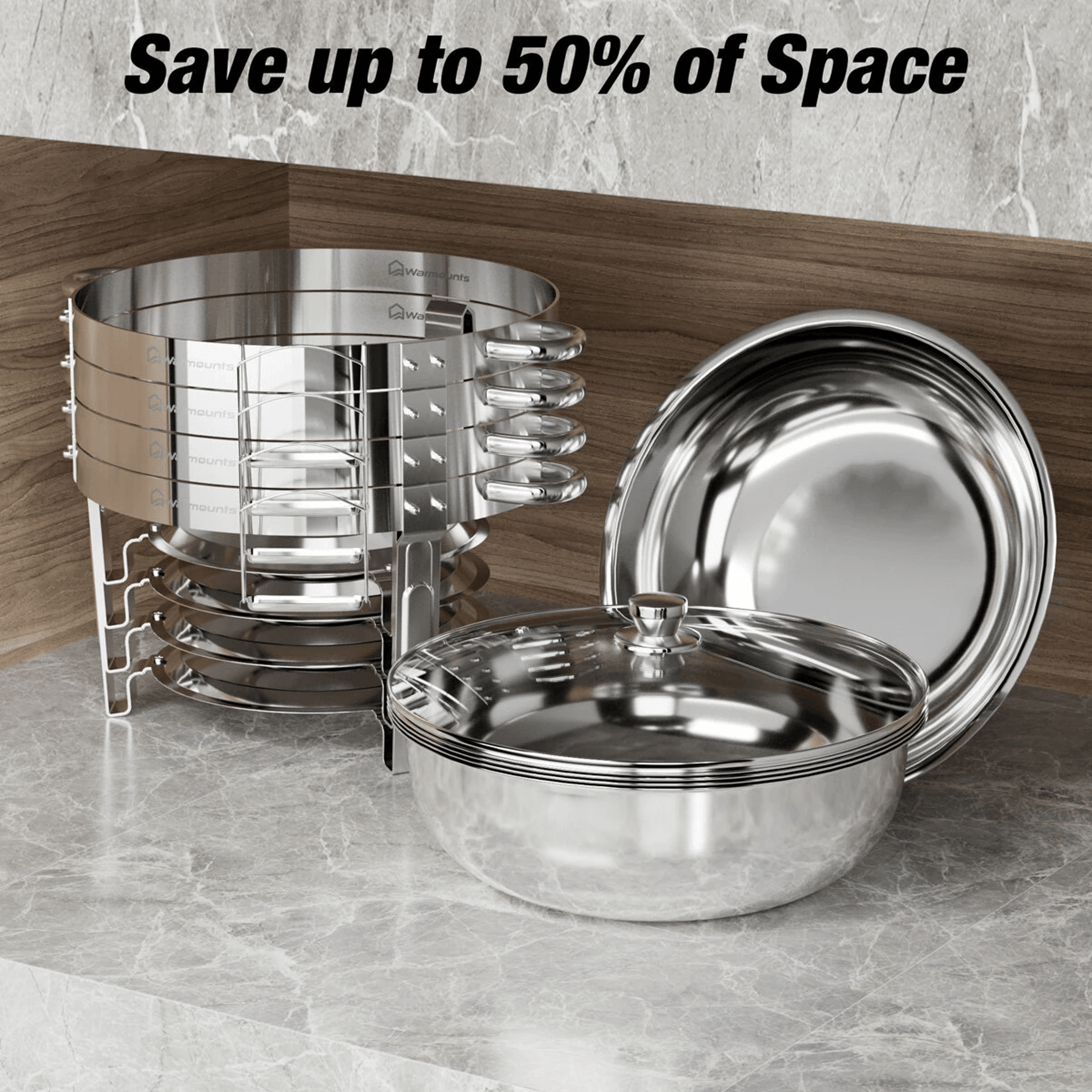 Round Chafing Dish Buffet Set With Glass Lids Pack Stainless Steel Food Warmers 2