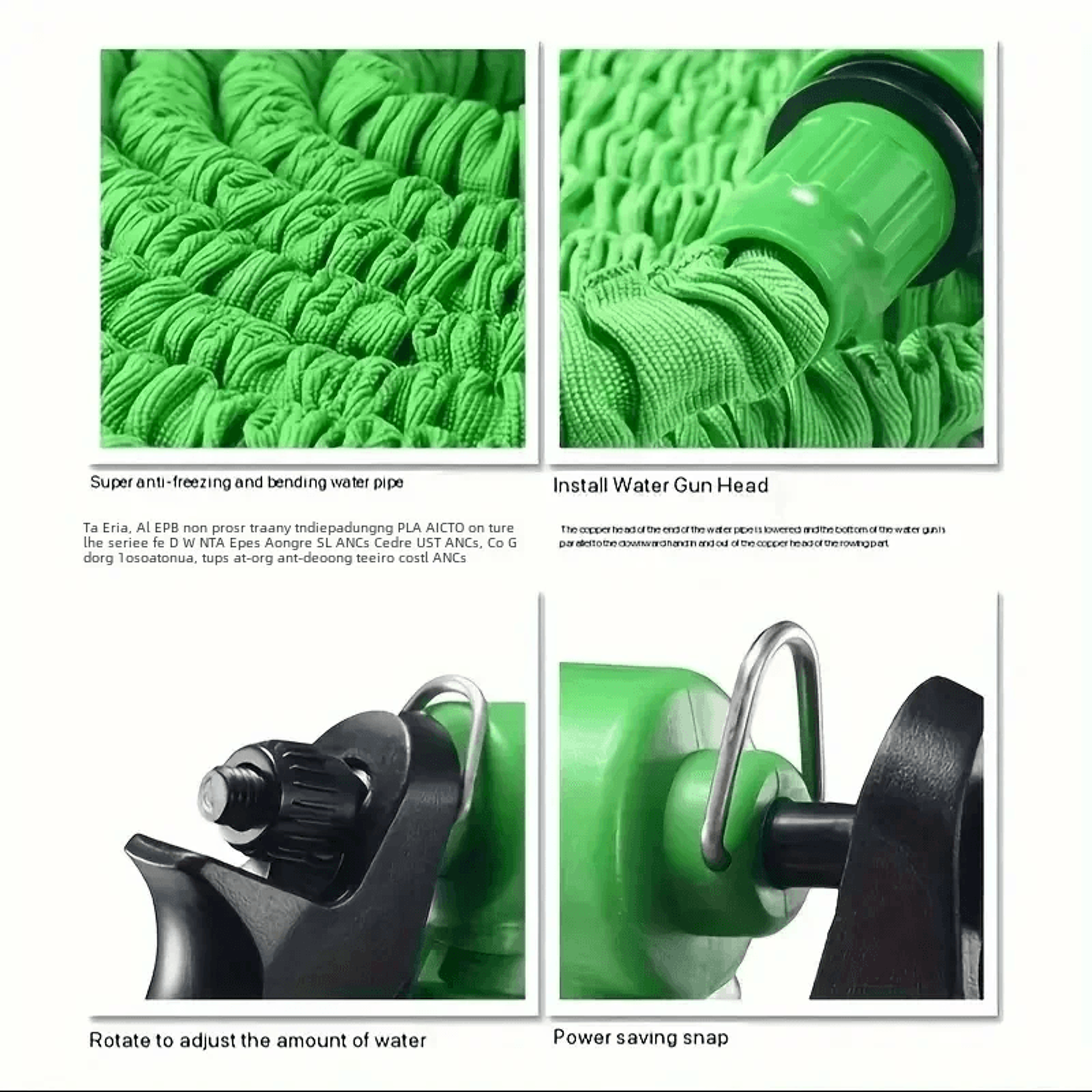 Expandable Garden Hose With Function Spray Nozzle For Watering And Car Washing 8
