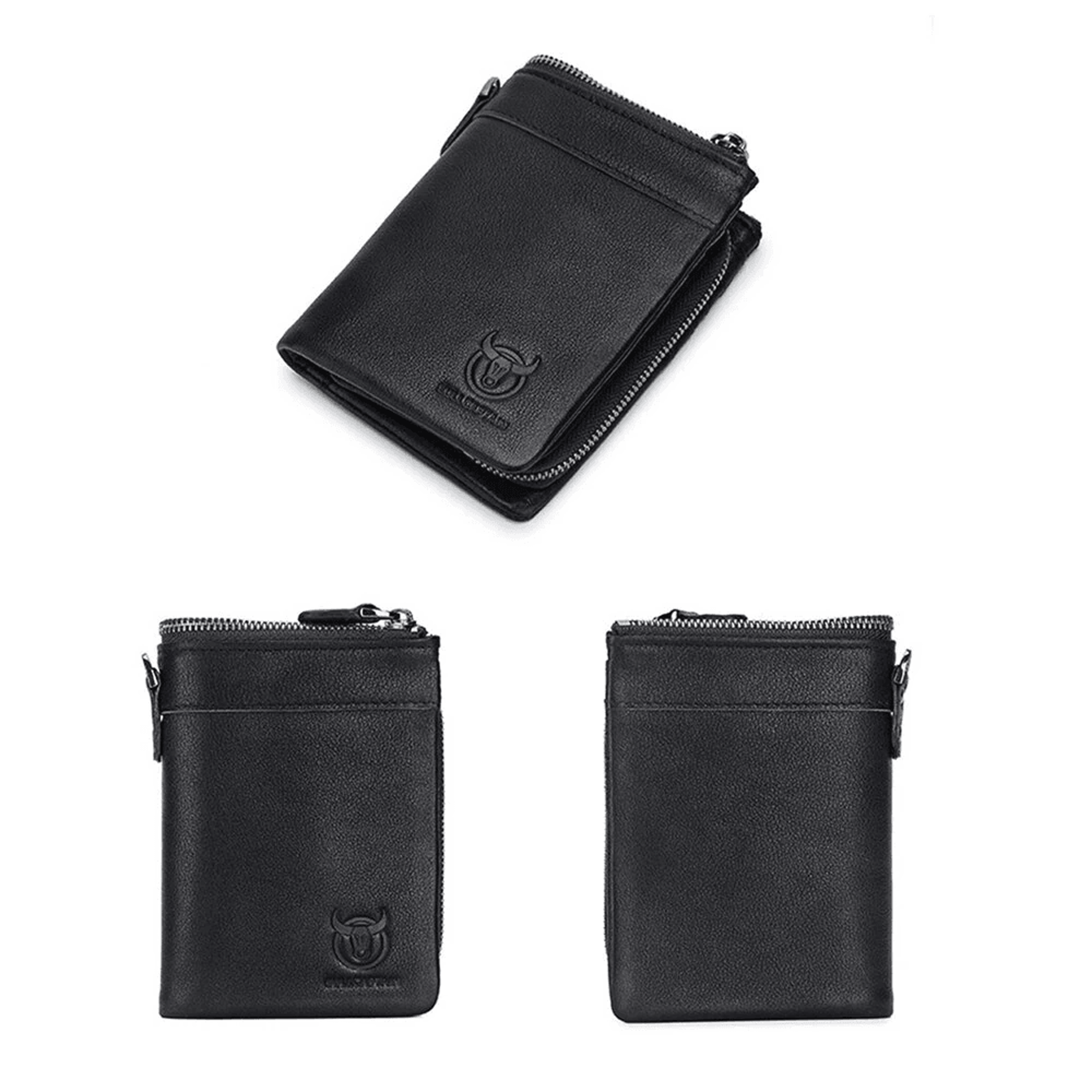 Genuine Leather Wallet For Men With Detachable Coin Purse And Multi Card Storage 1