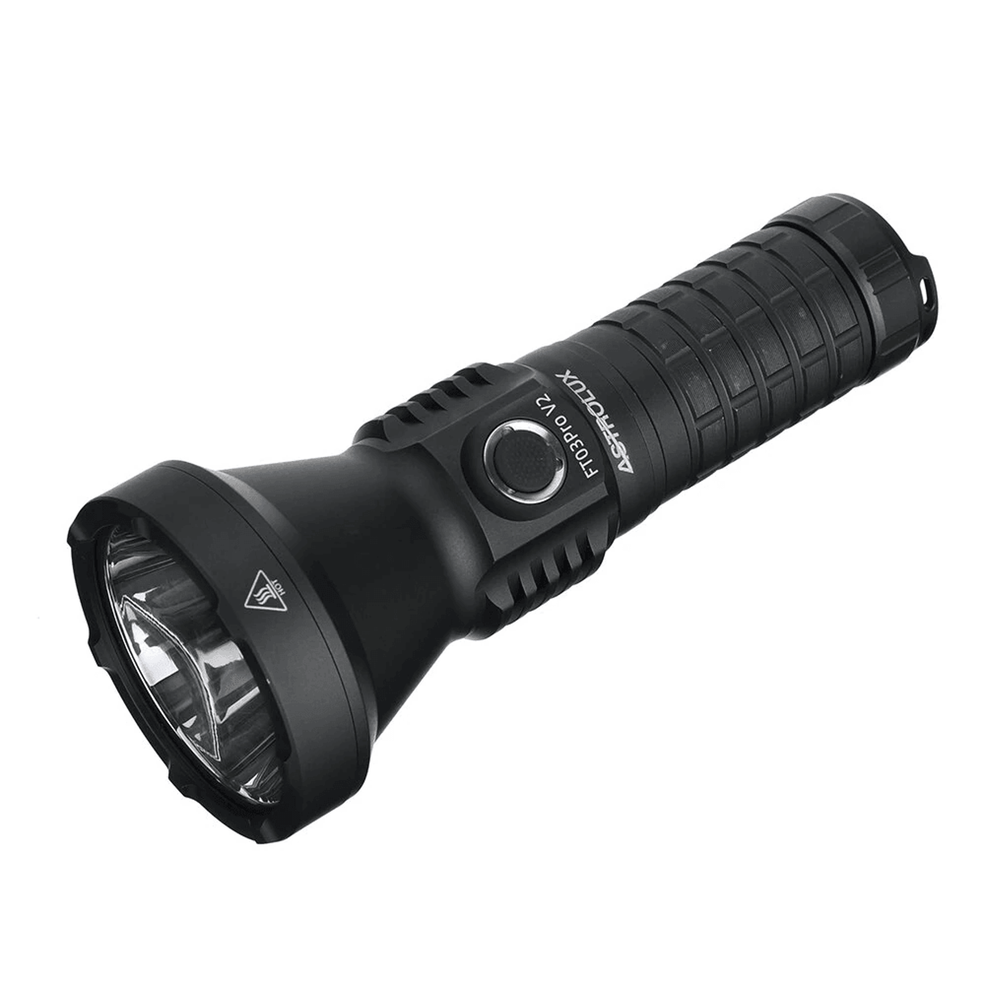 Long Range Rechargeable LED Thrower Flashlight With Stepless Dimming And USB C Charging 1