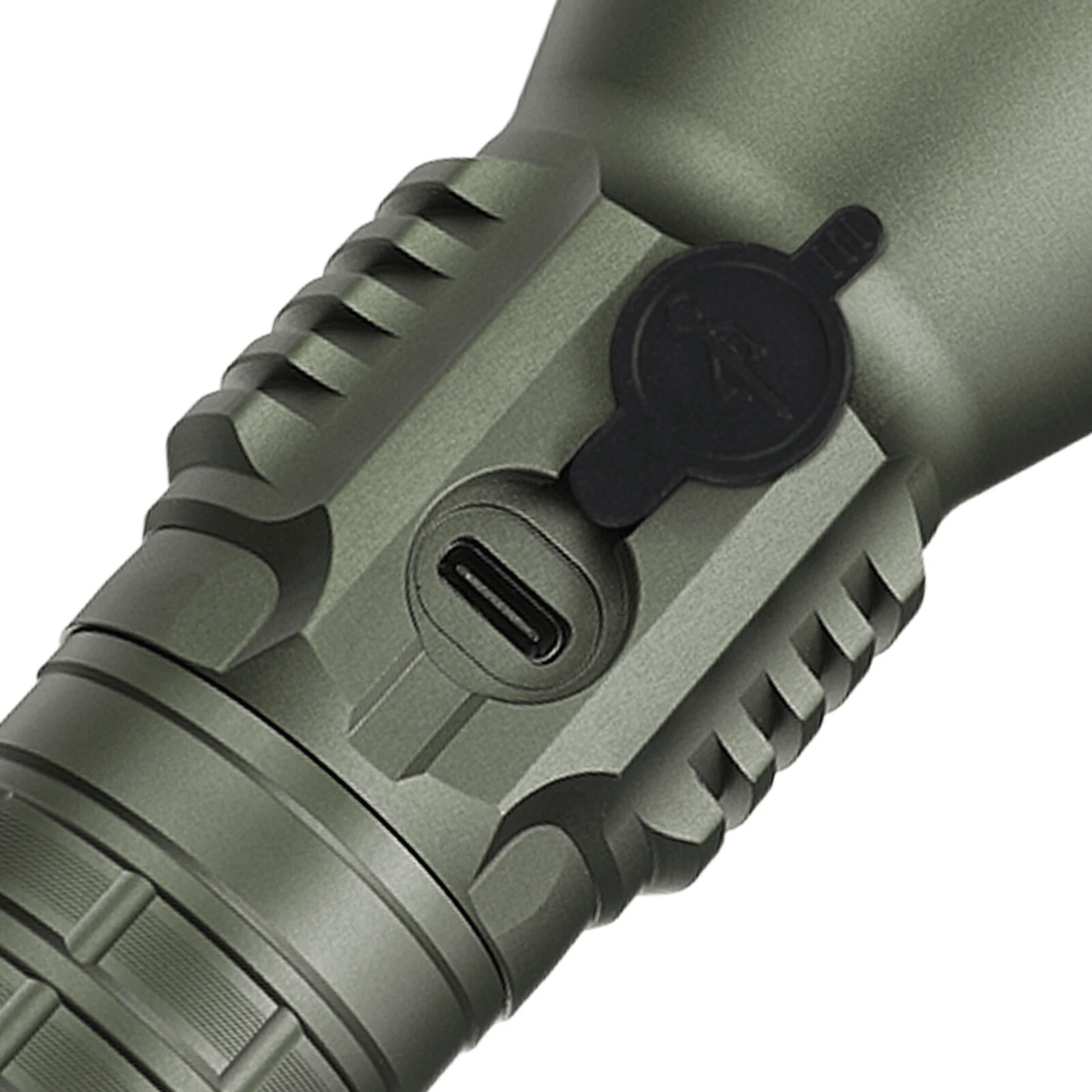 Long Range Rechargeable LED Thrower Flashlight With Stepless Dimming And USB C Charging 5