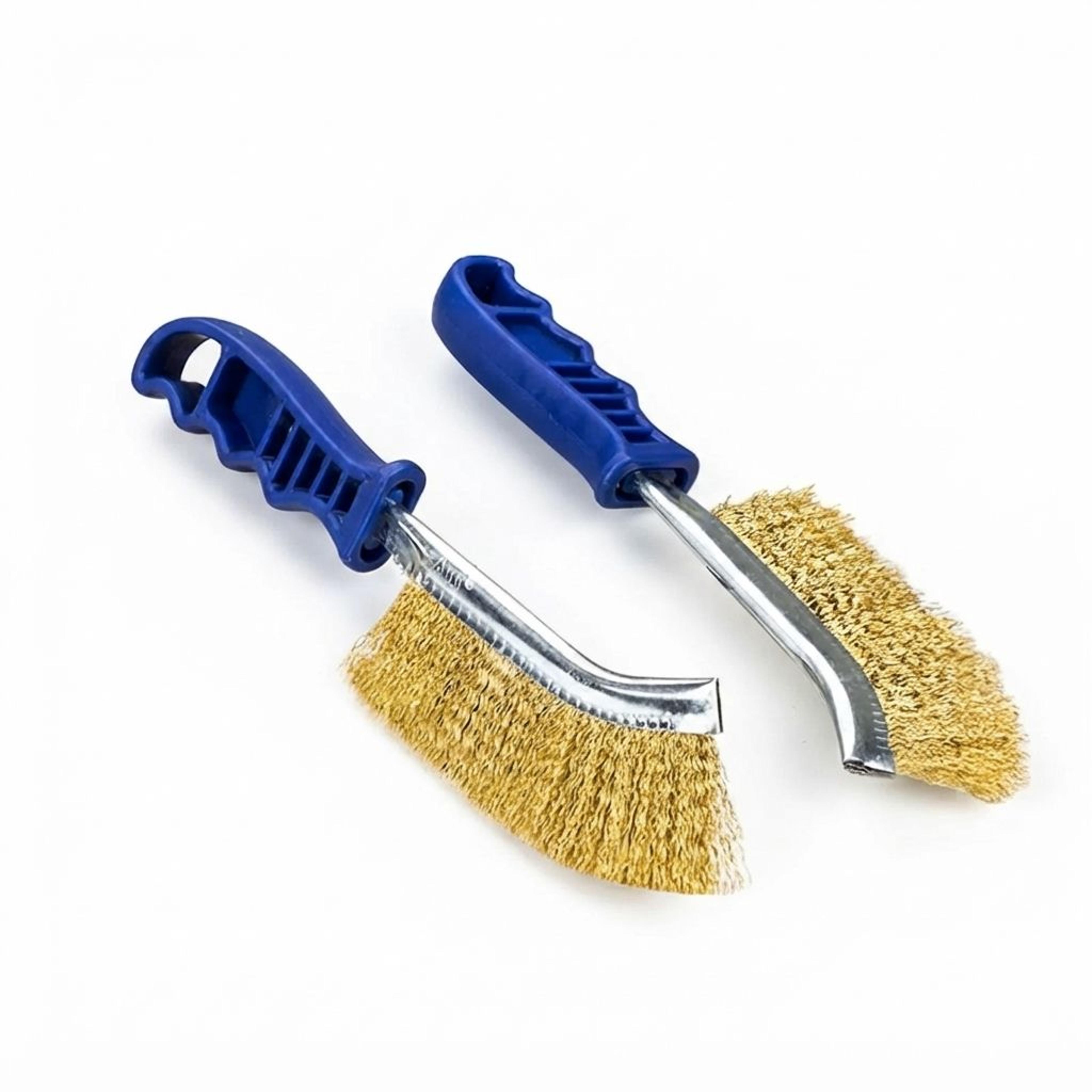 heavy duty wire brush set for rust removal paint stripping and welding cleanup