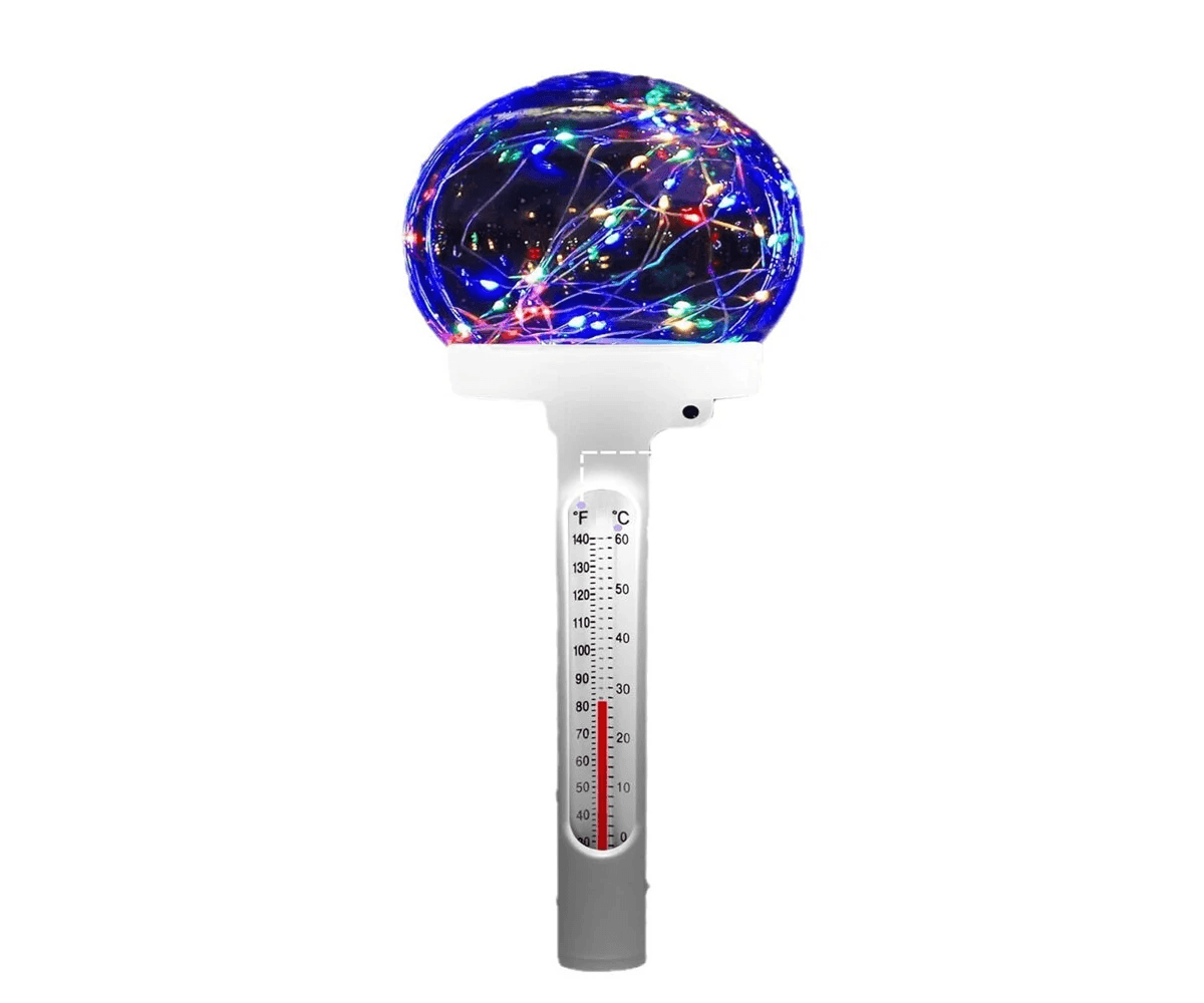solar floating pool thermometer with led colored night lights