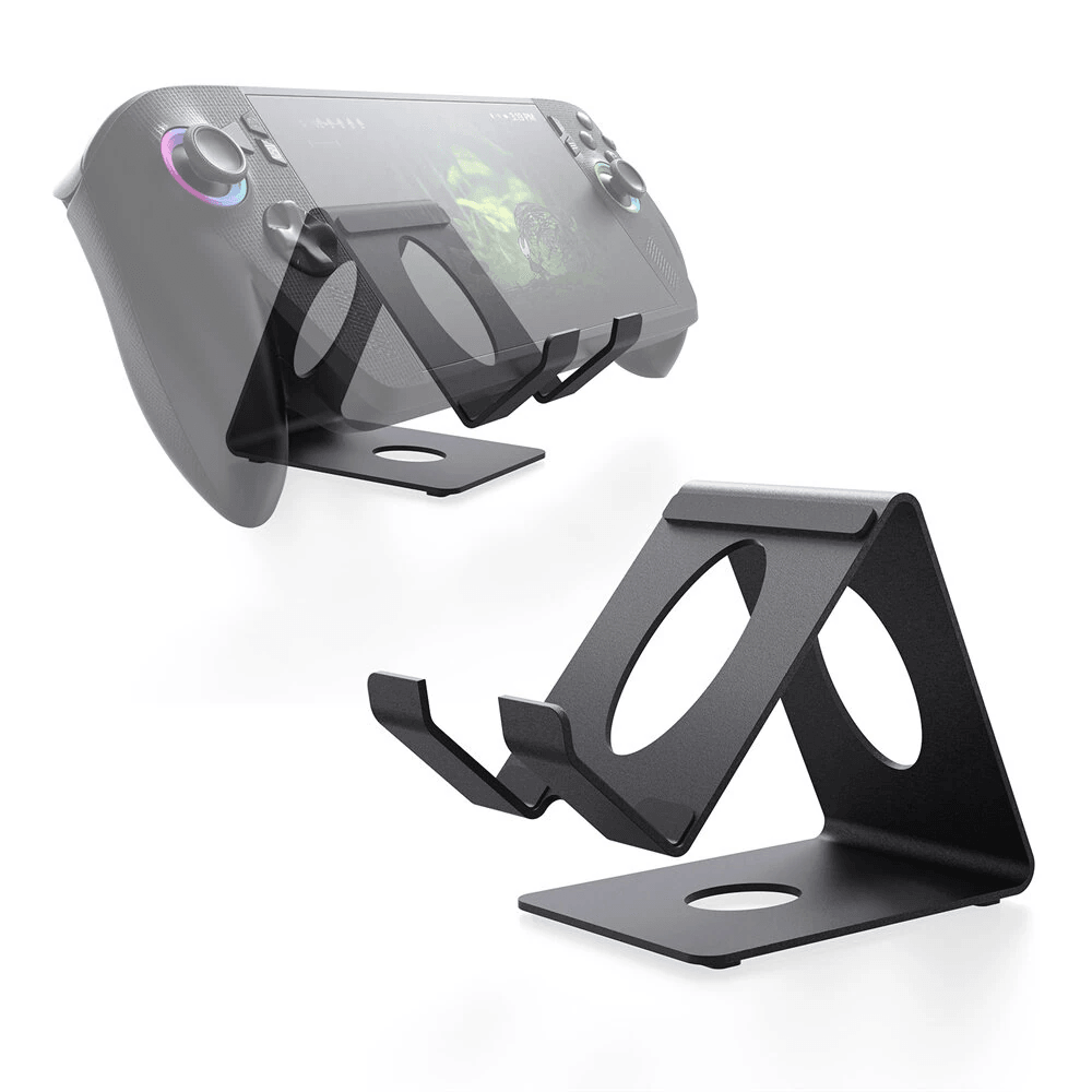 metal handheld console stand for steam deck rog ally and switch