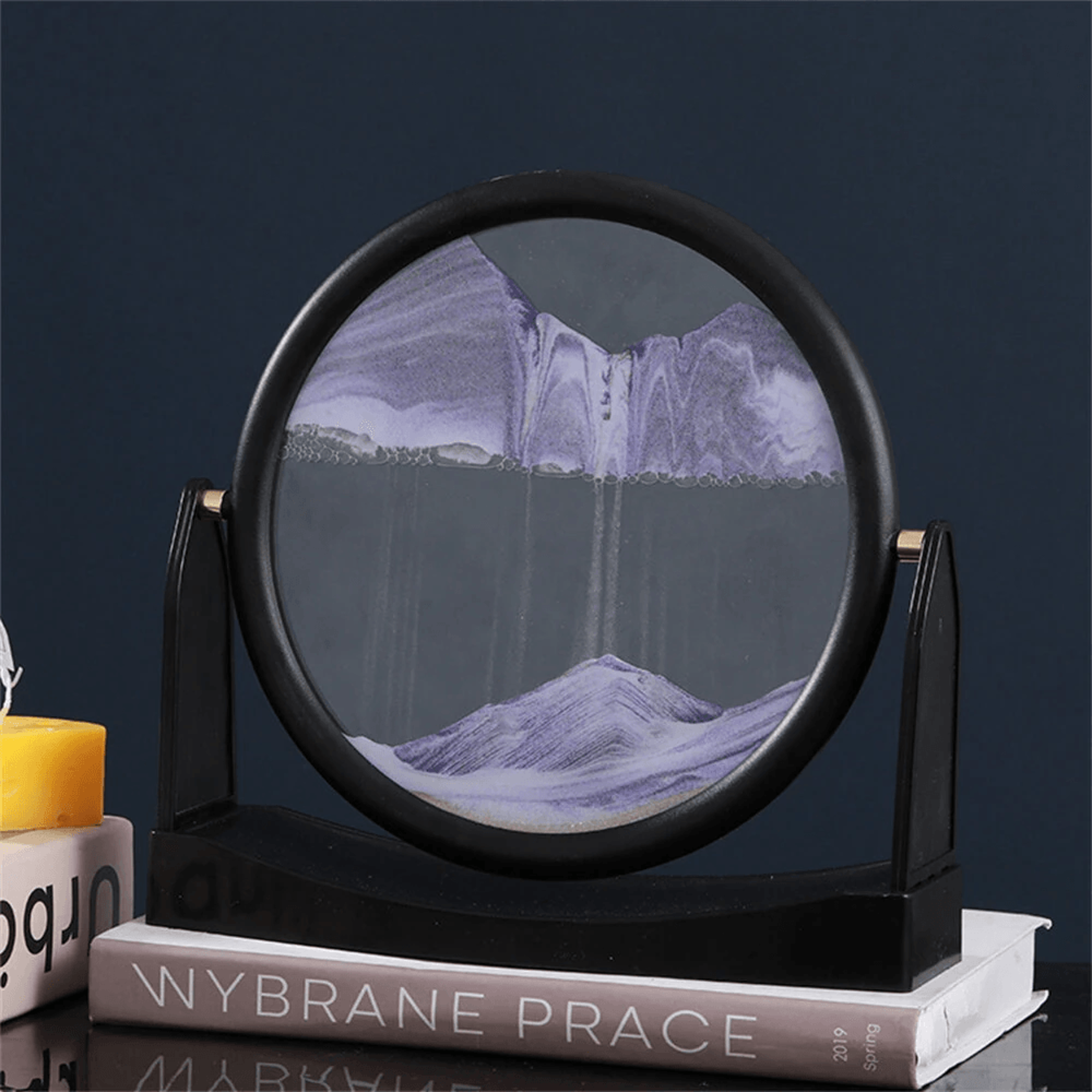 Flowing Sand Painting Table With Rotatable Glass Sandscape Design 1
