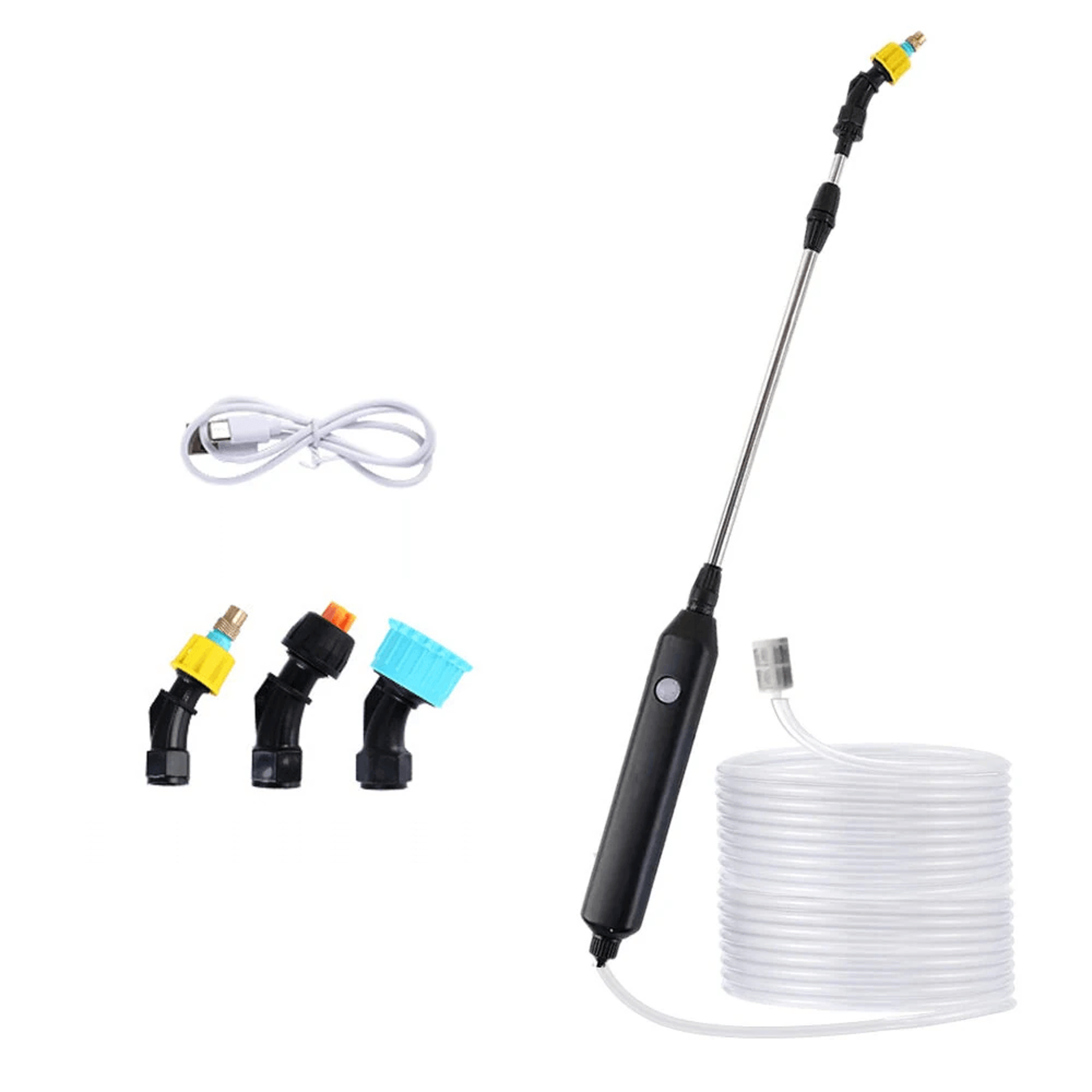 portable electric garden sprayer usb rechargeable spray wand with telescopic handle and nozzles