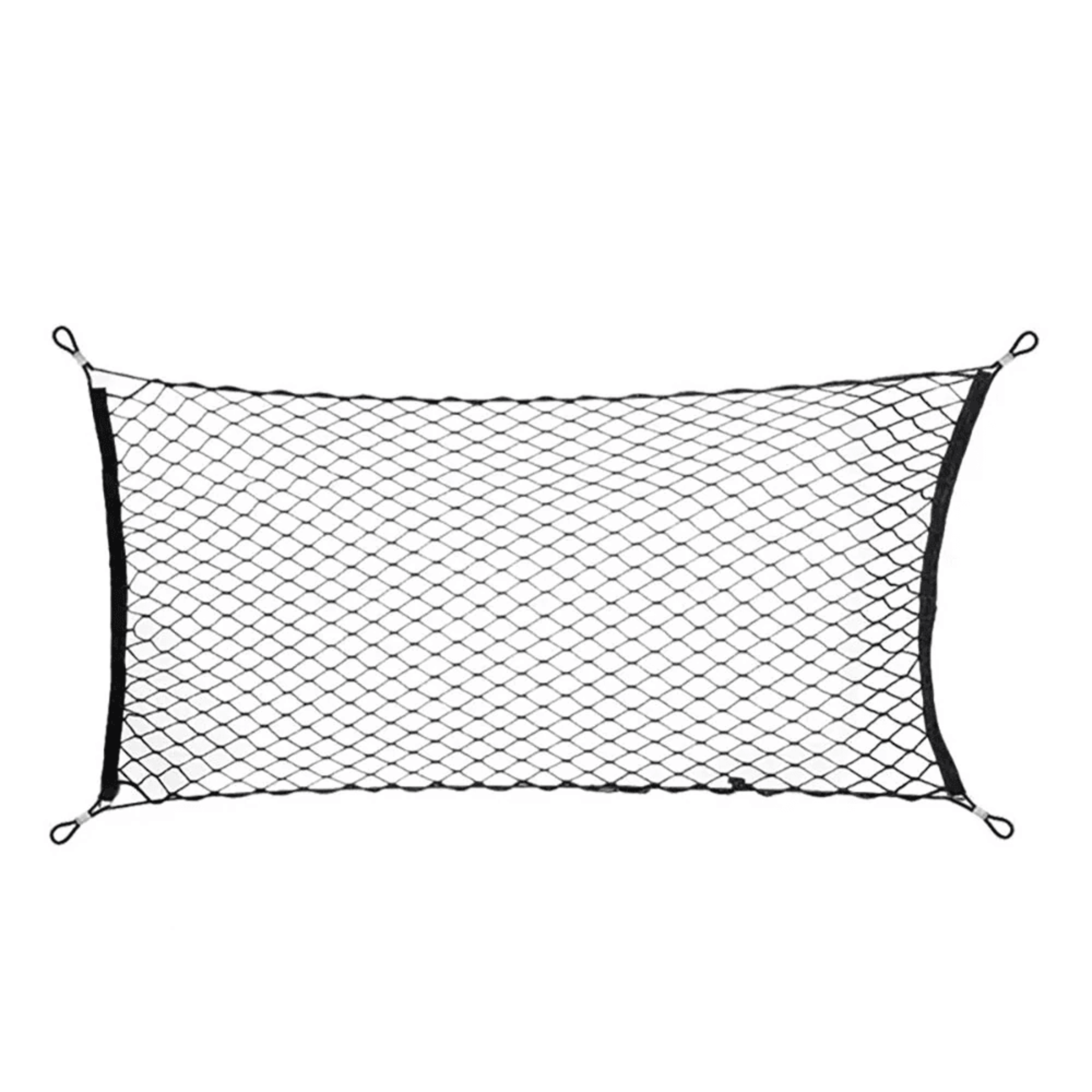 elastic nylon car trunk cargo net storage organizer with four hooks