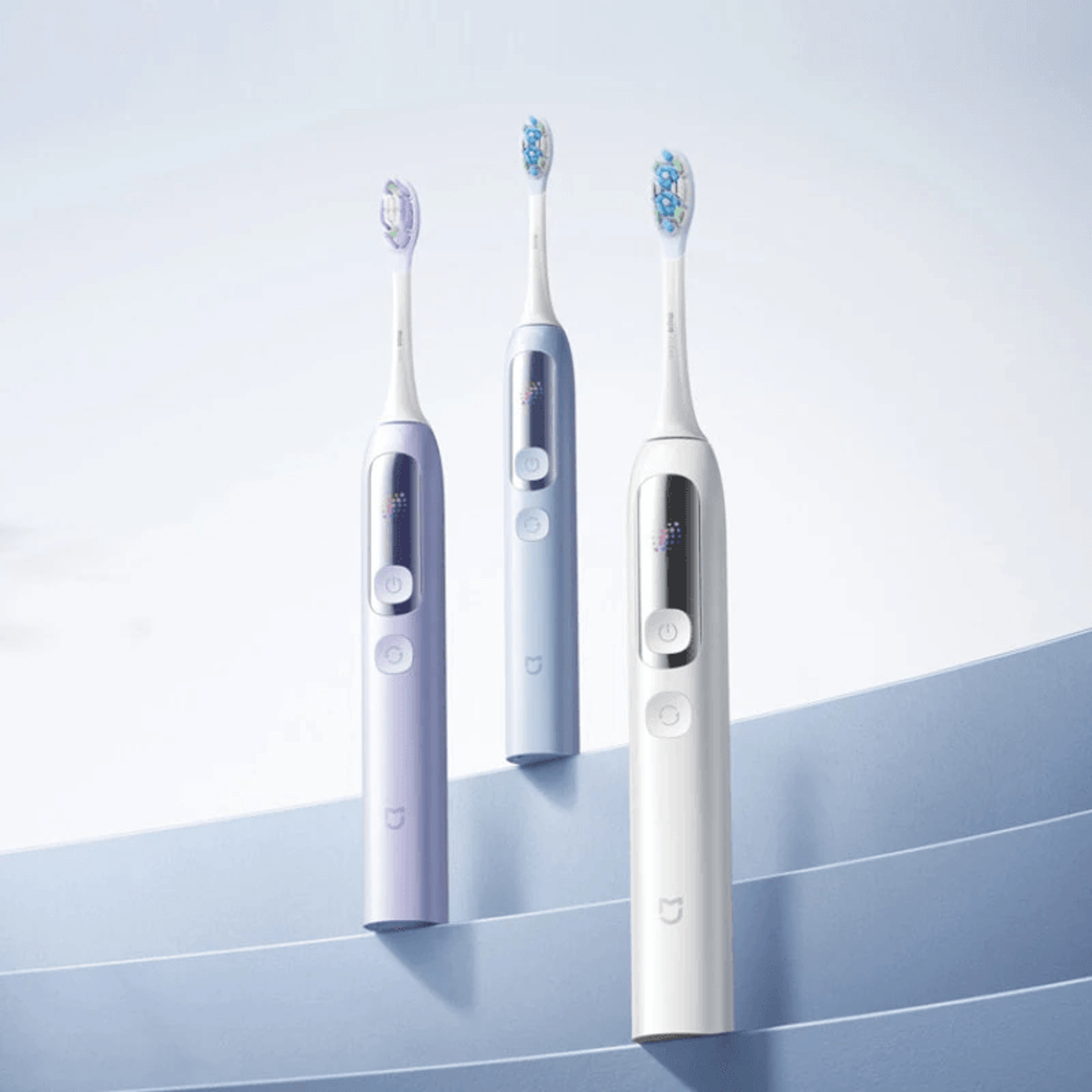 servo oscillation electric toothbrush with lcd screen pressure alert and app modes
