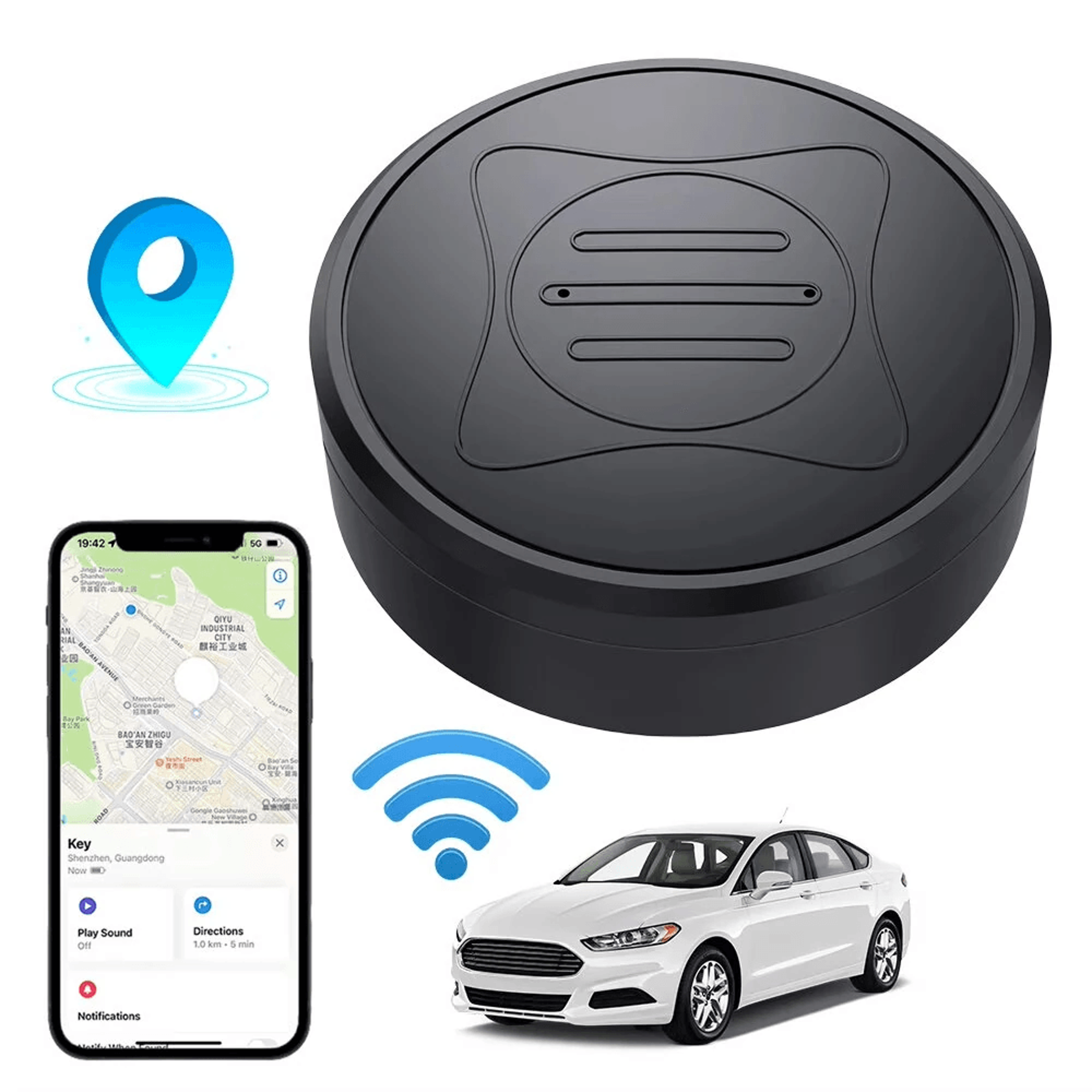 magnetic gps tracker real time location device with day track playback