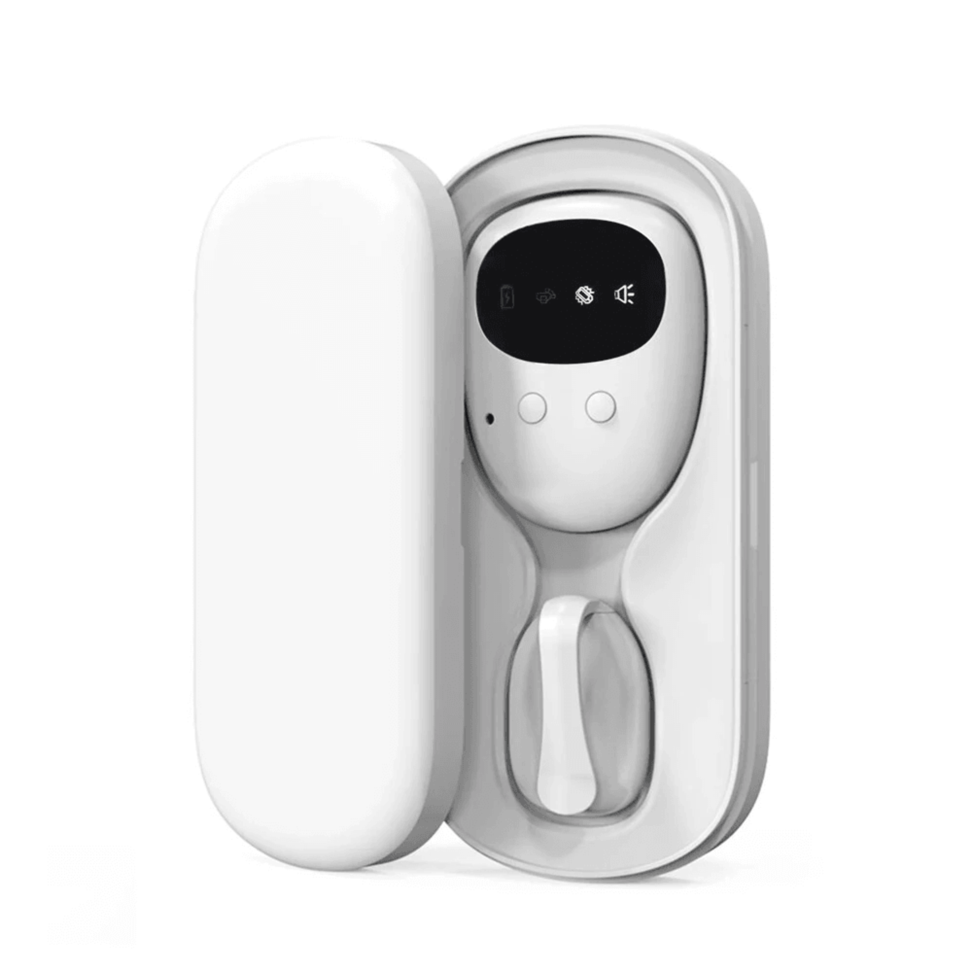 wireless bedwetting alarm with receiver and vibration reminding for potty training white