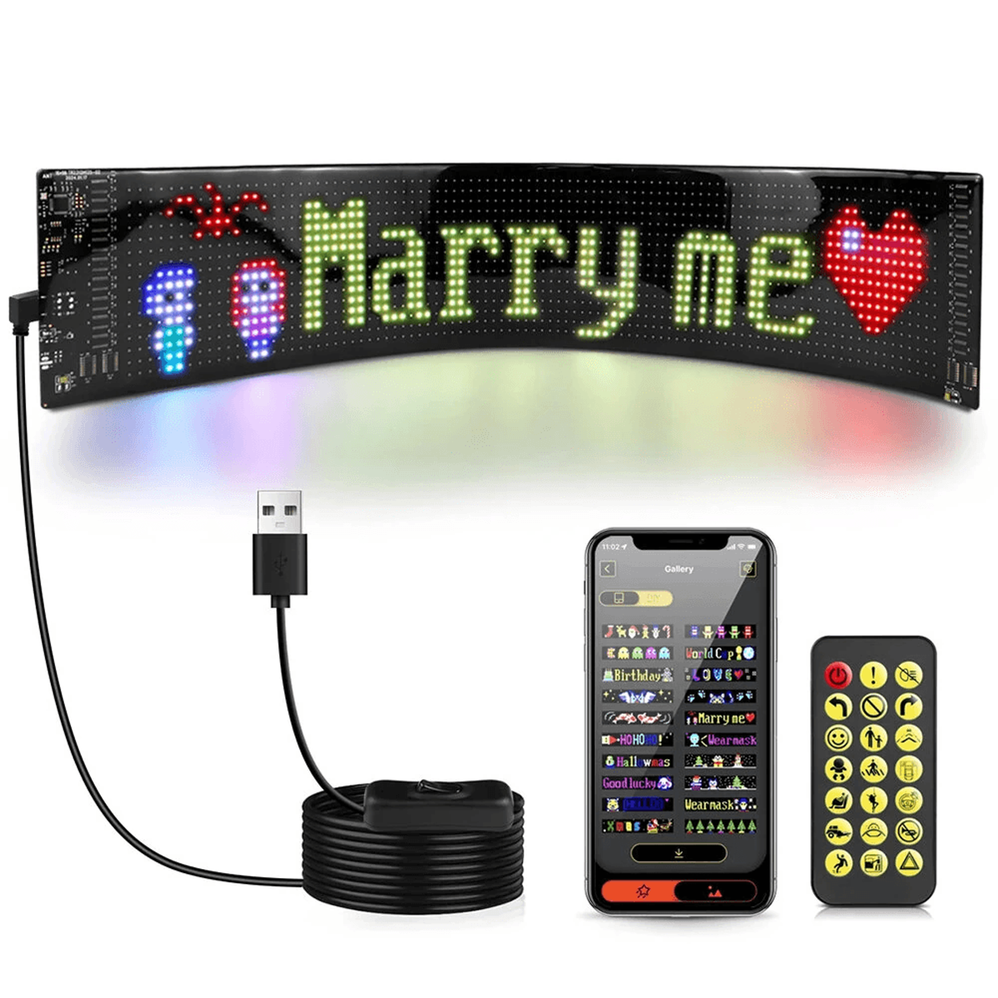smart bluetooth flexible led pixel screen strip