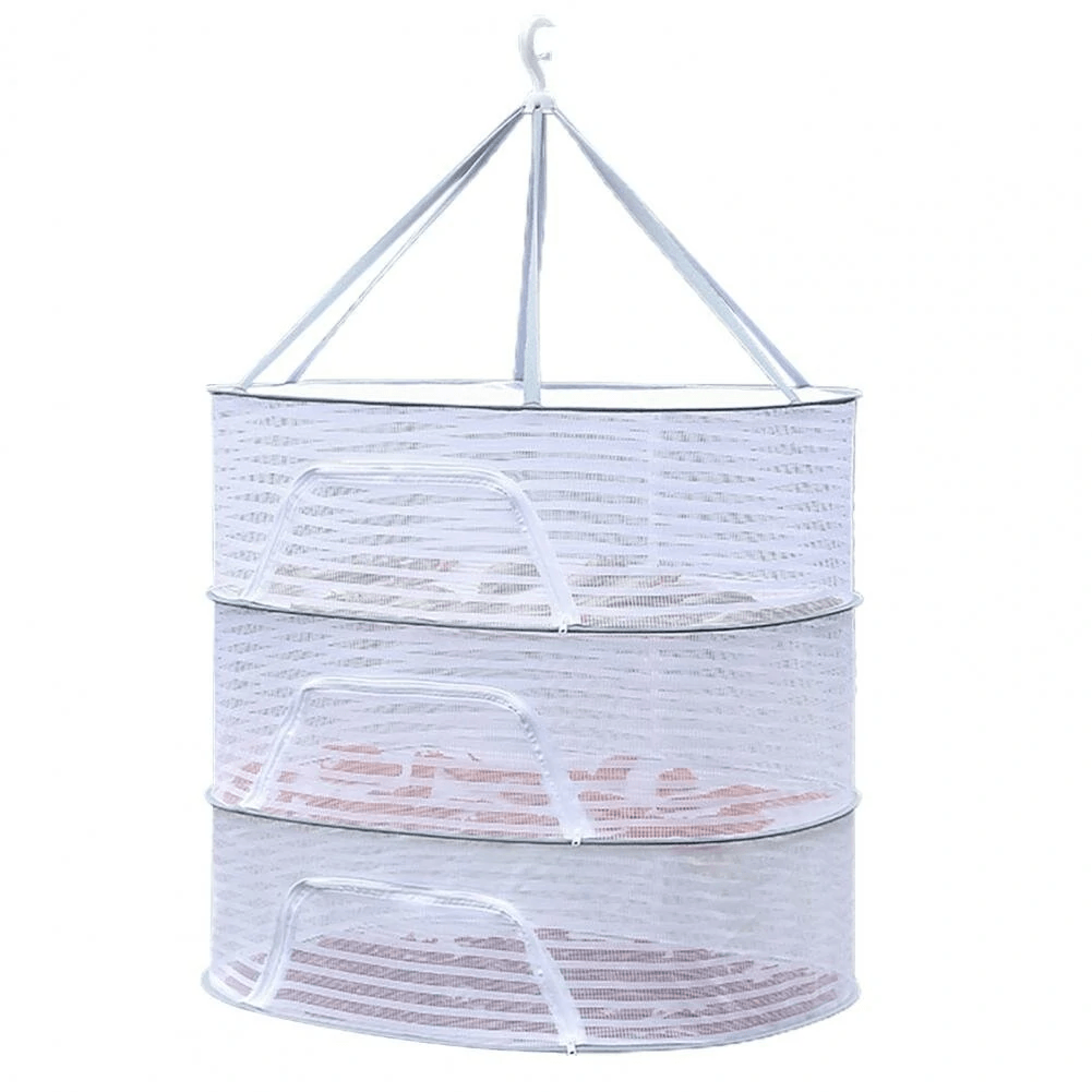folding hanging drying rack mesh dryer with zippers