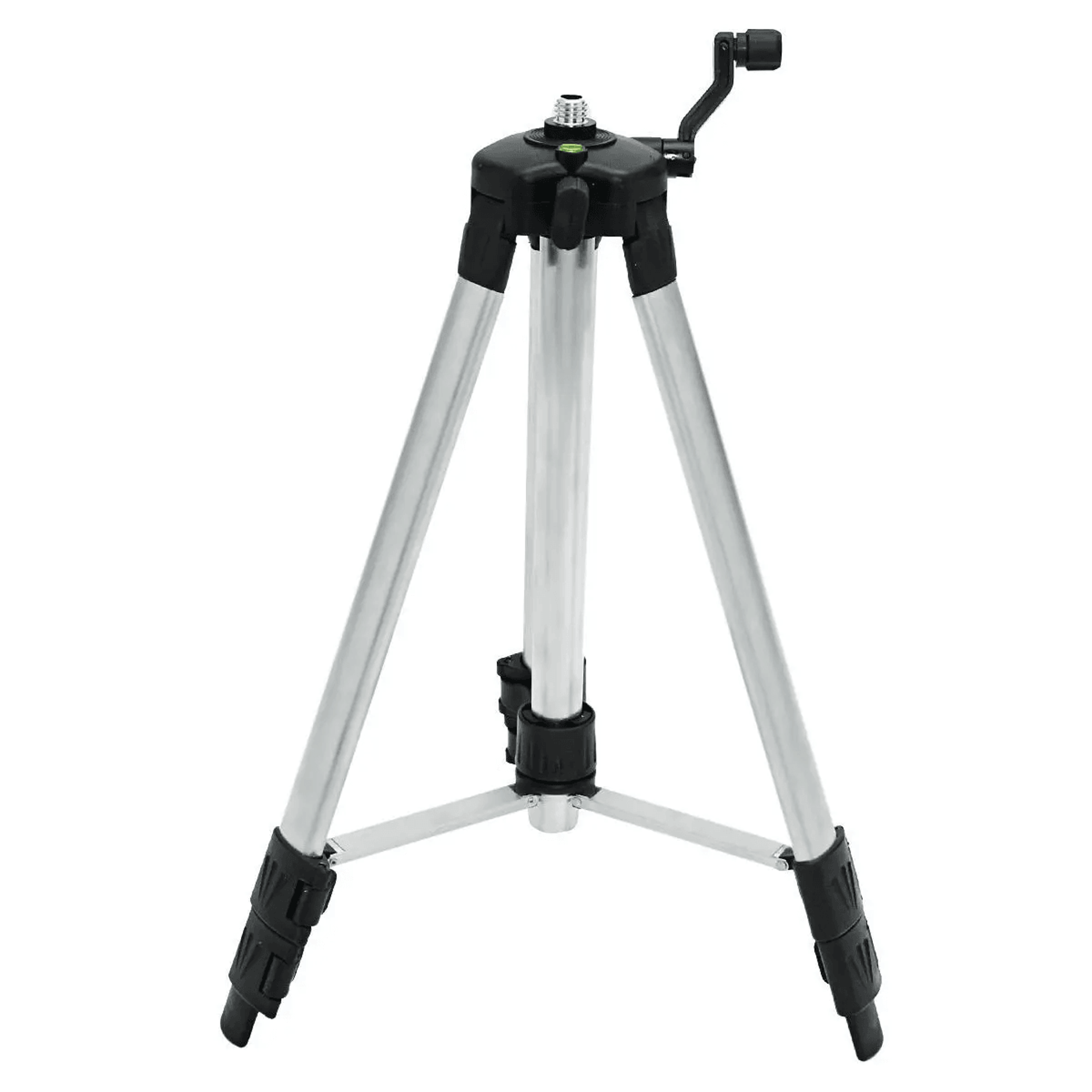 adjustable aluminum tripod for rotary laser leveling instruments black and silver