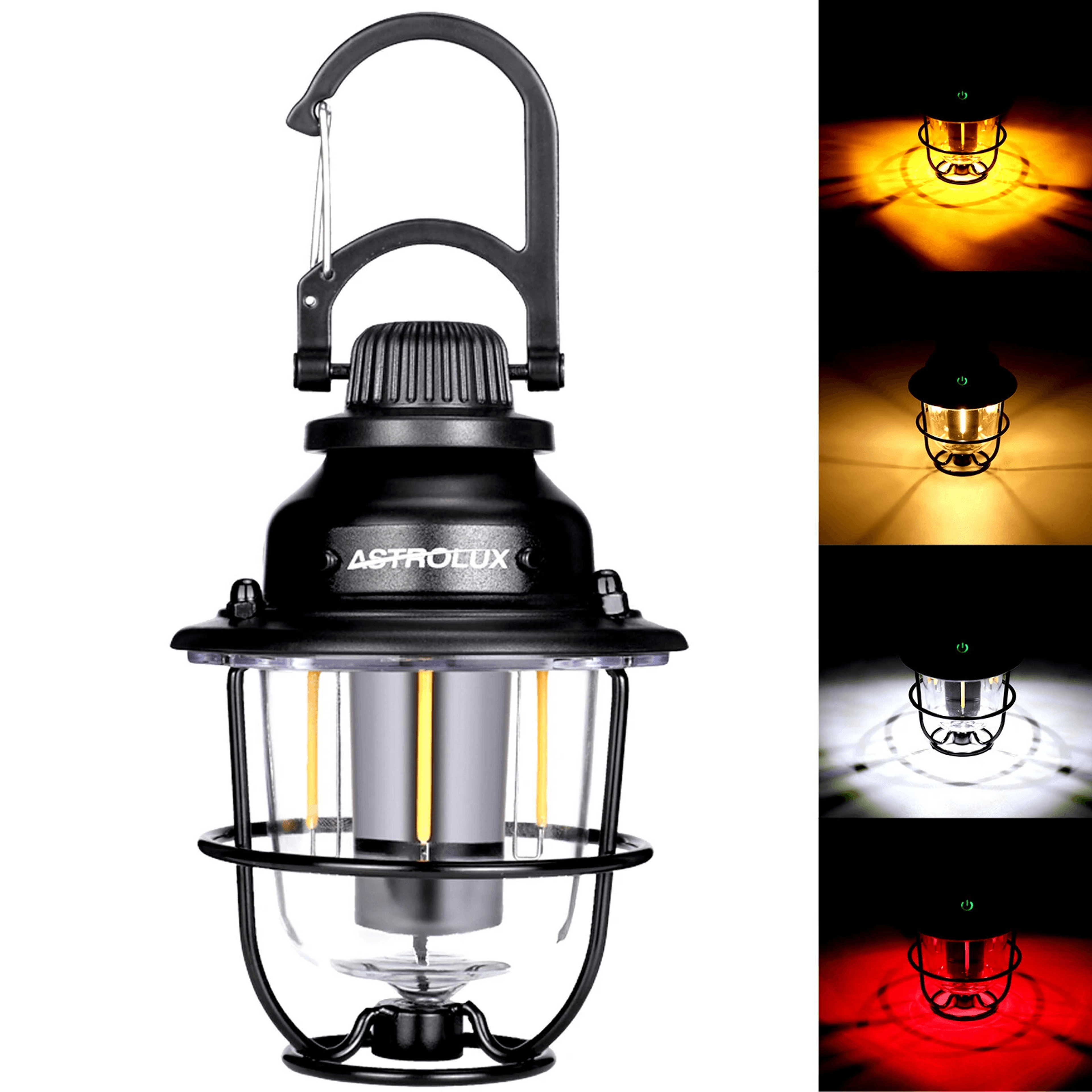 usb c rechargeable camping light with stepless dimming and red light mode