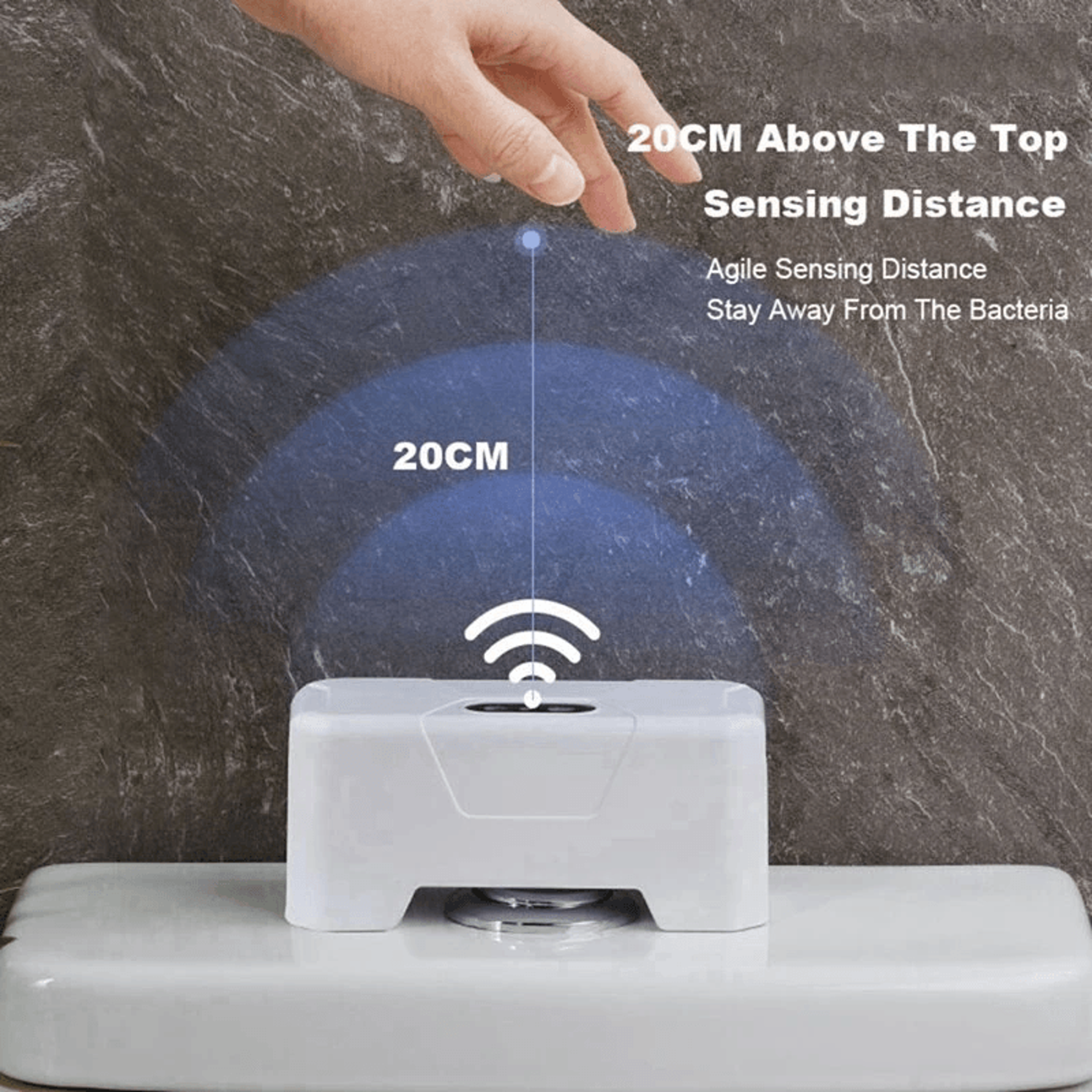 White Smart Toilet Flusher With Infrared Sensor And ABS Material 7